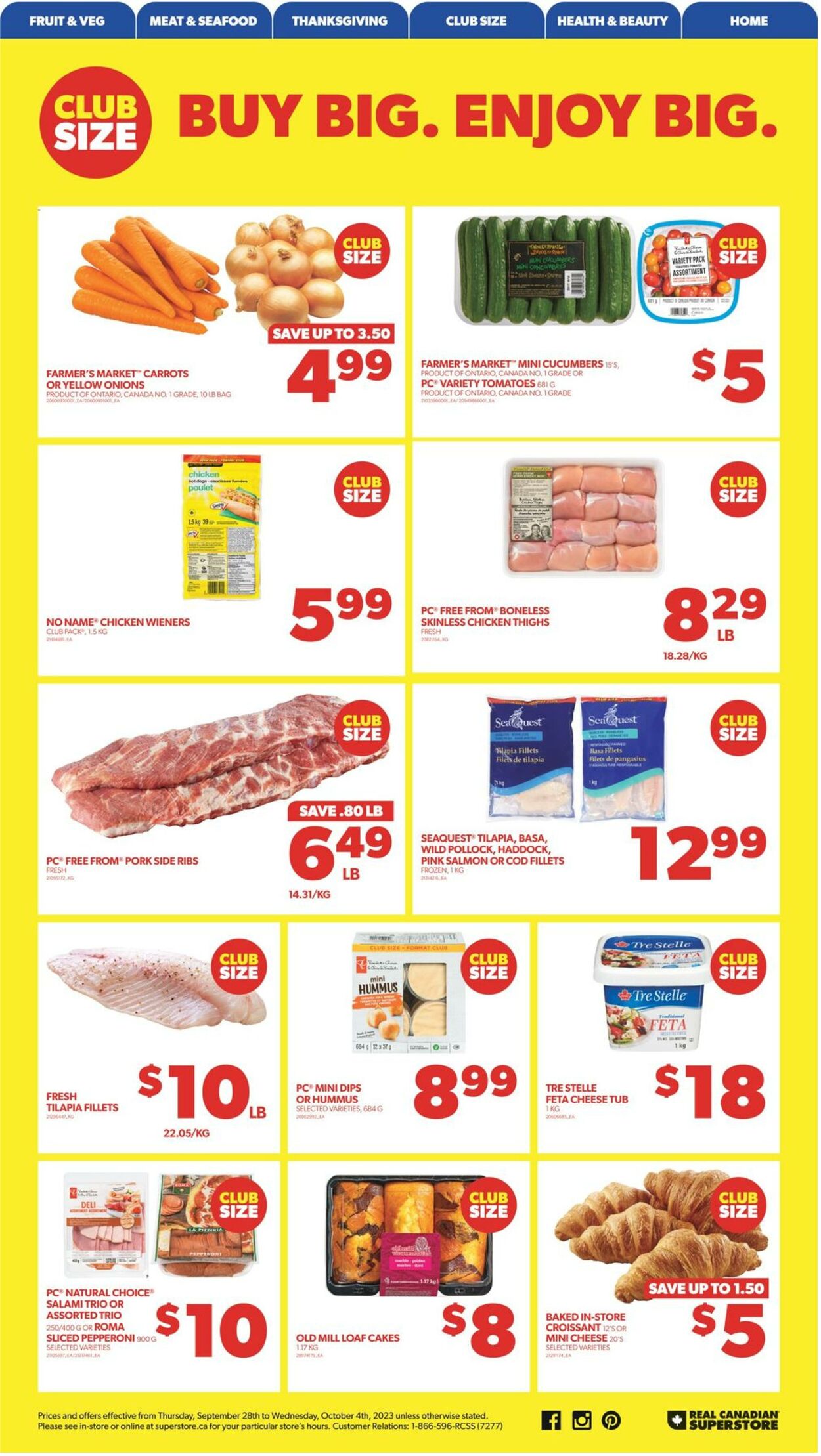 Flyer Real Canadian Superstore 28.09.2023 - 04.10.2023