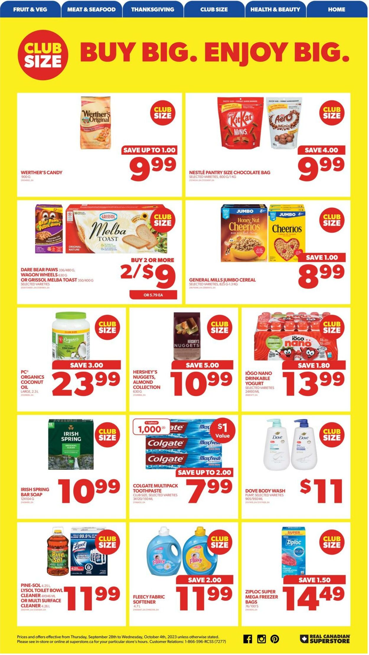 Flyer Real Canadian Superstore 28.09.2023 - 04.10.2023