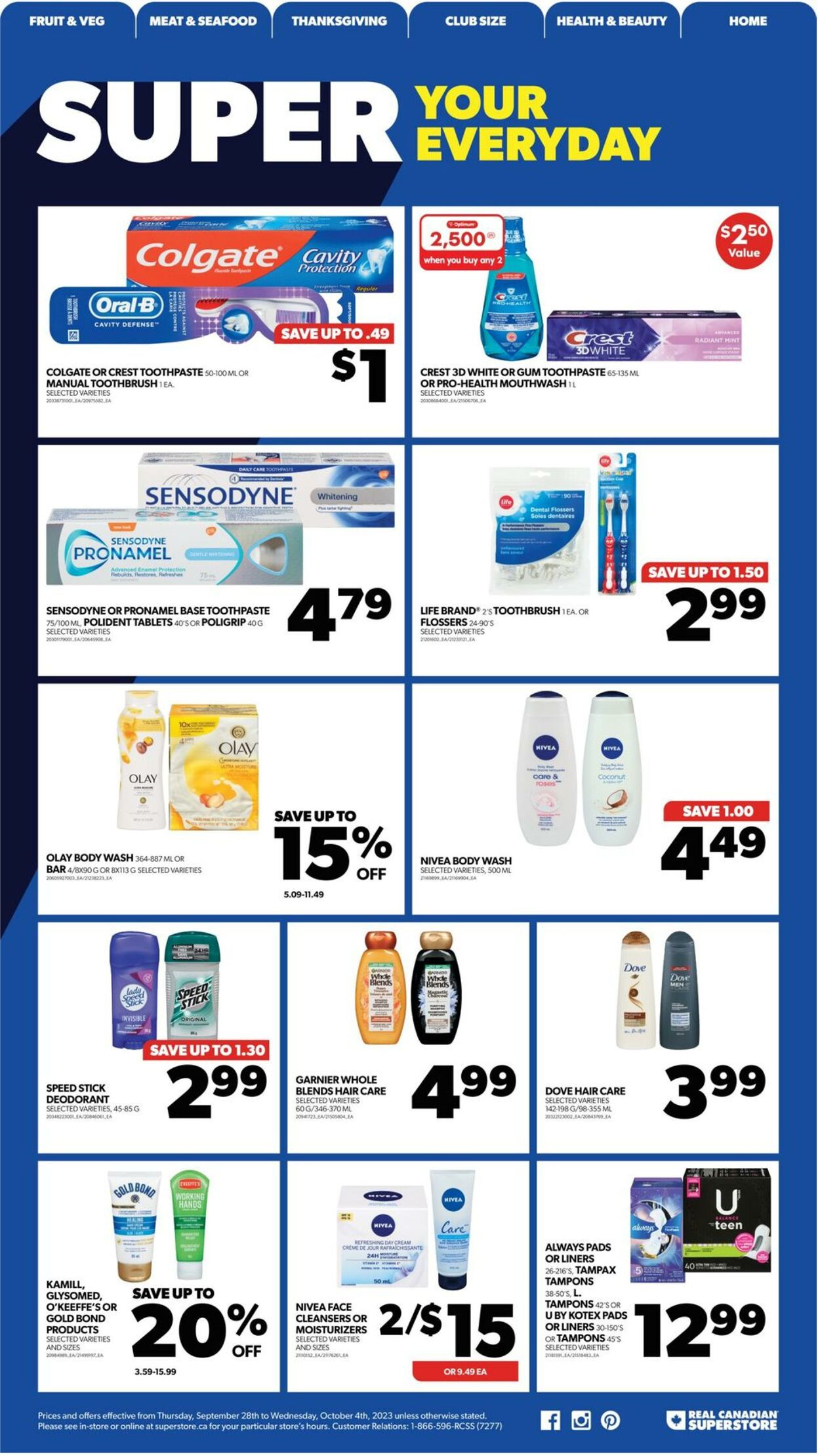 Flyer Real Canadian Superstore 28.09.2023 - 04.10.2023