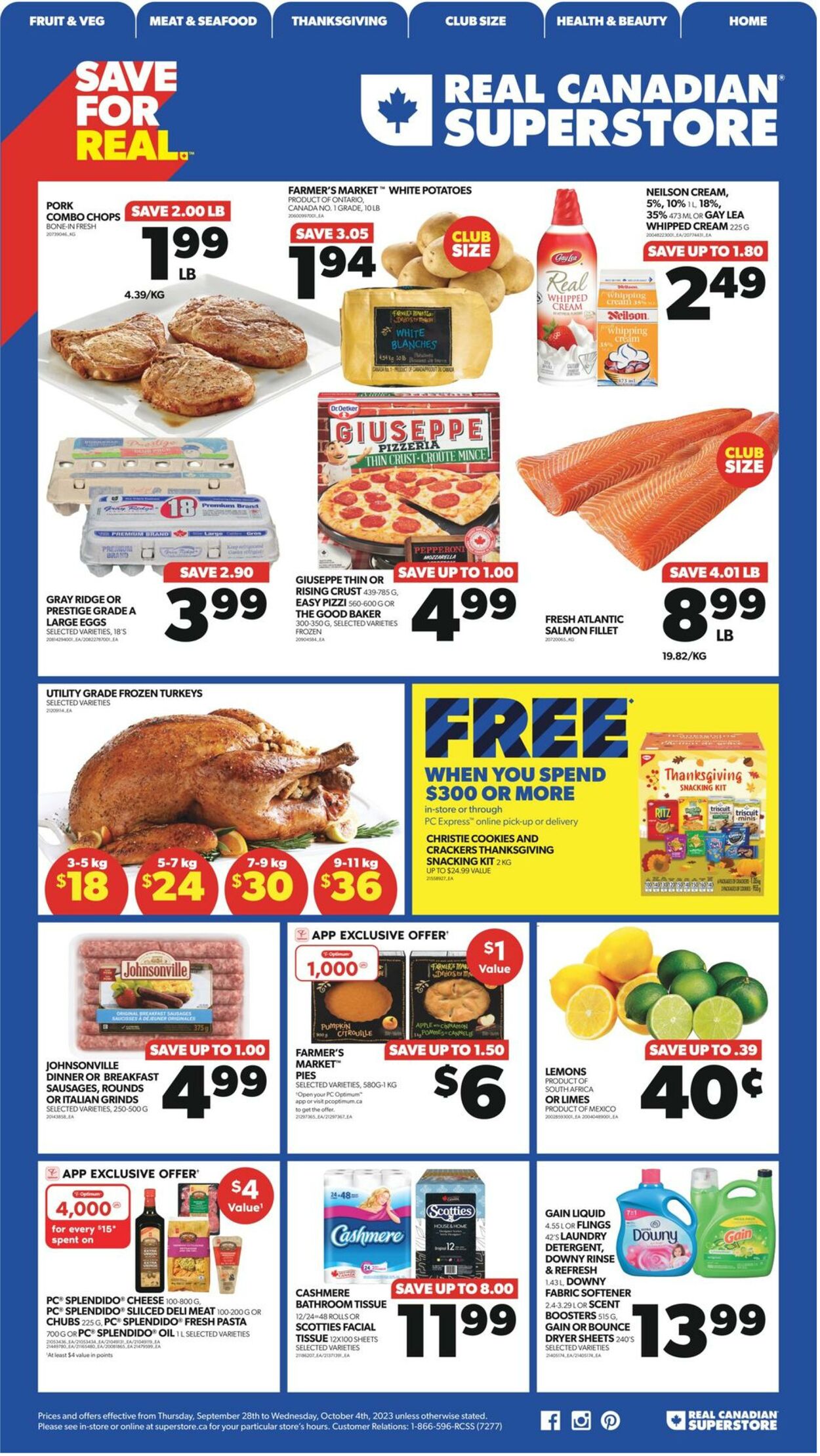 Flyer Real Canadian Superstore 28.09.2023 - 04.10.2023