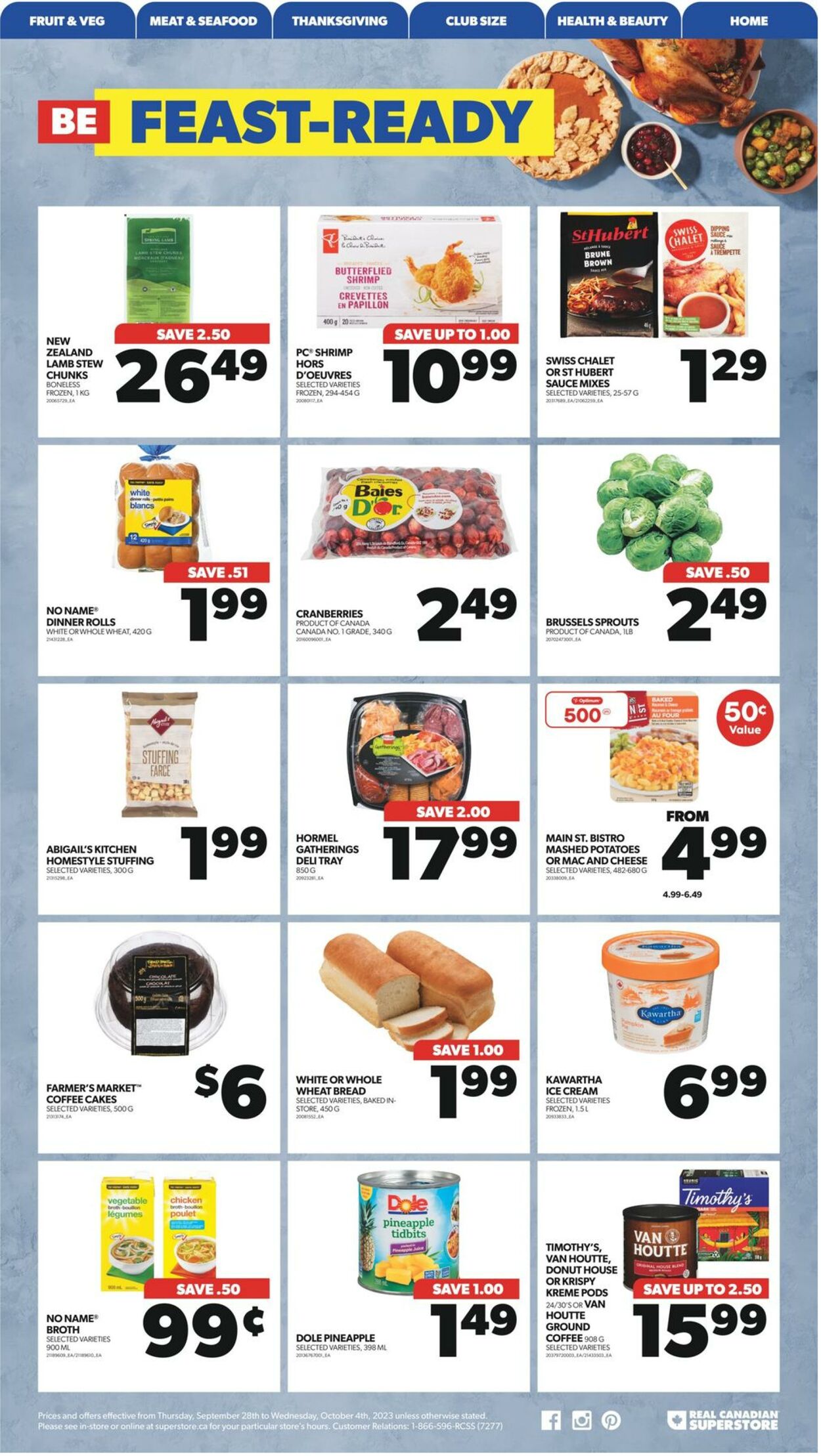 Flyer Real Canadian Superstore 28.09.2023 - 04.10.2023