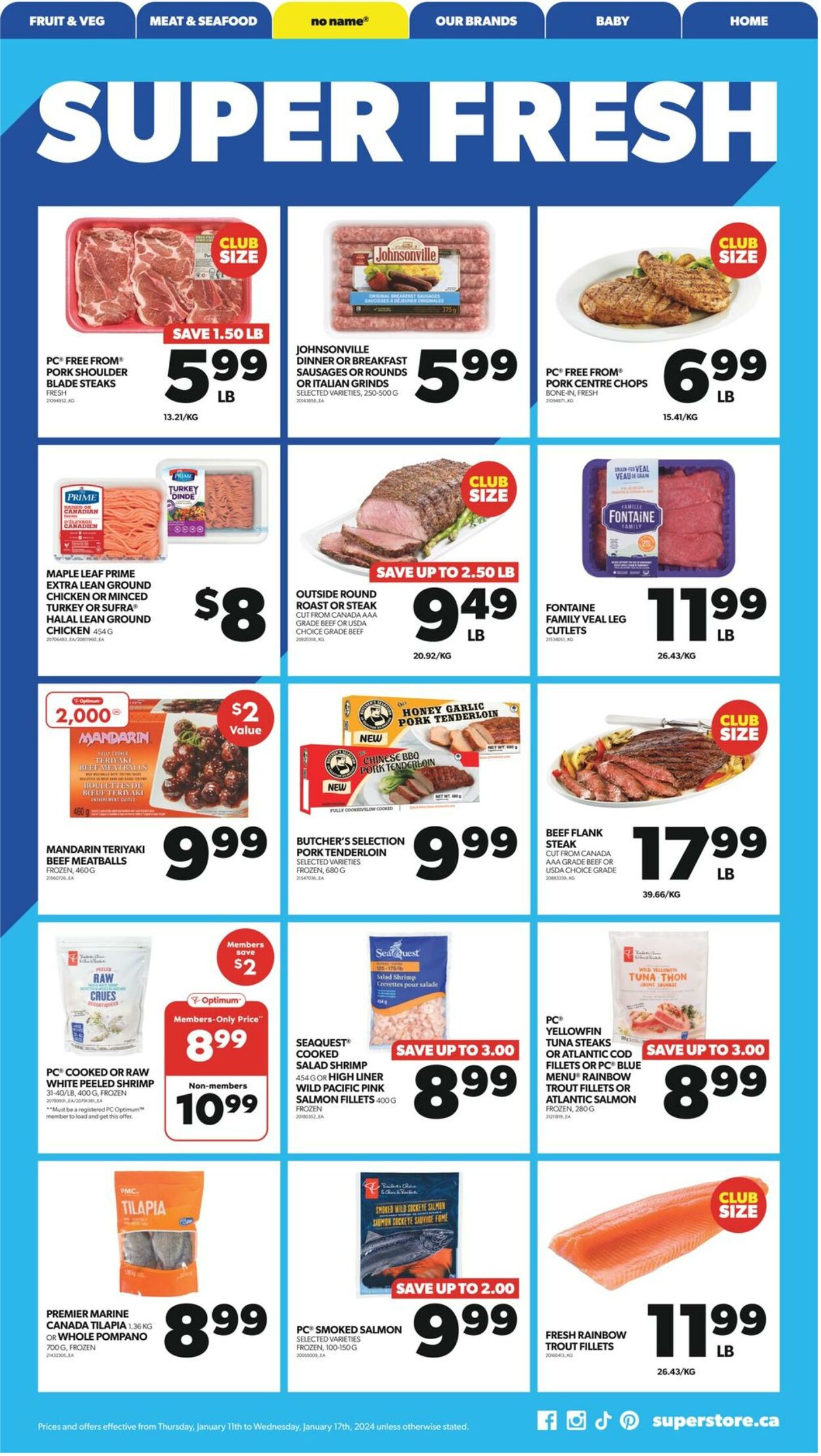 Flyer Real Canadian Superstore 11.01.2024 - 17.01.2024