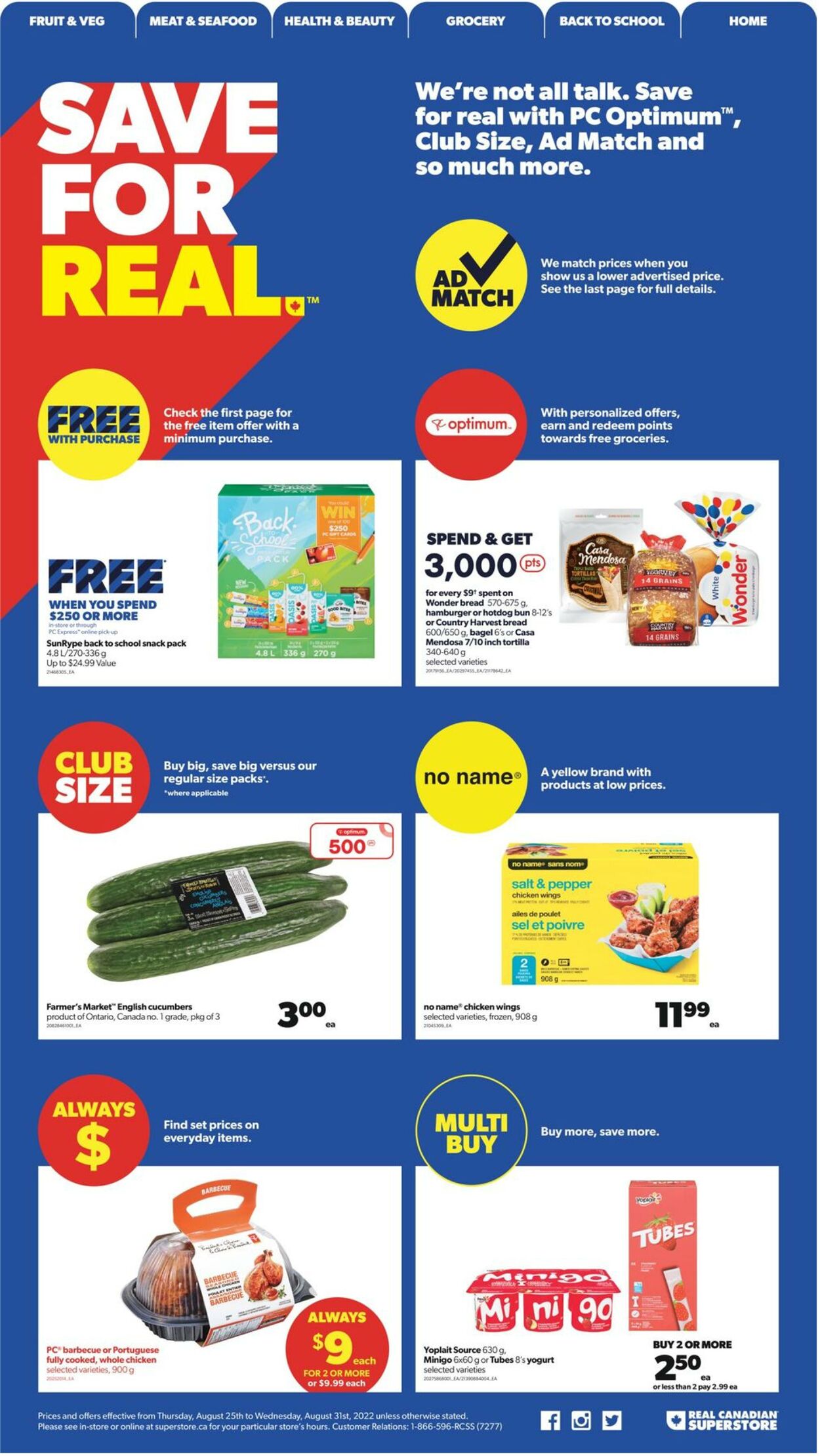 Flyer Real Canadian Superstore 25.08.2022 - 31.08.2022