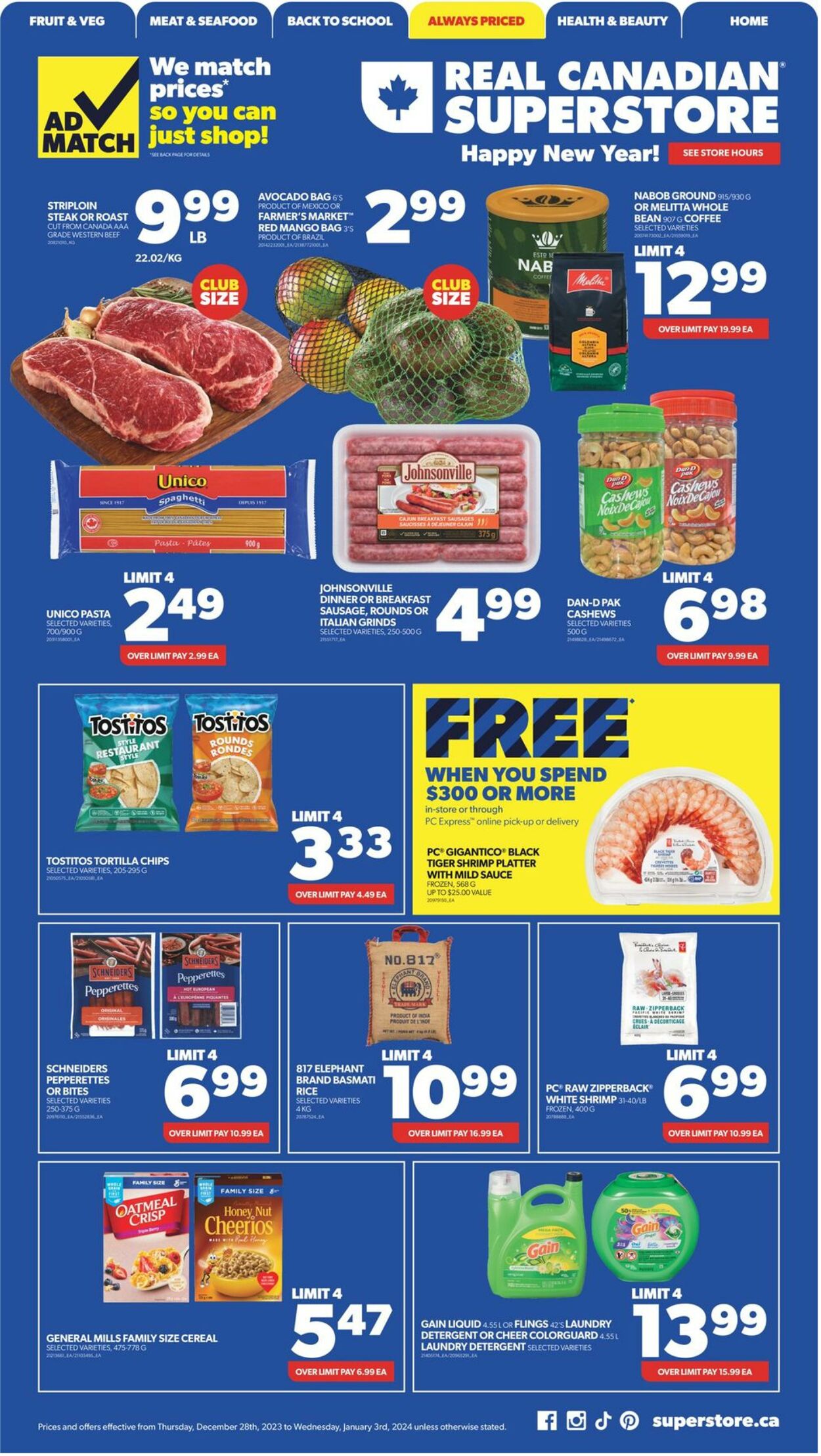 Flyer Real Canadian Superstore 28.12.2023 - 03.01.2024