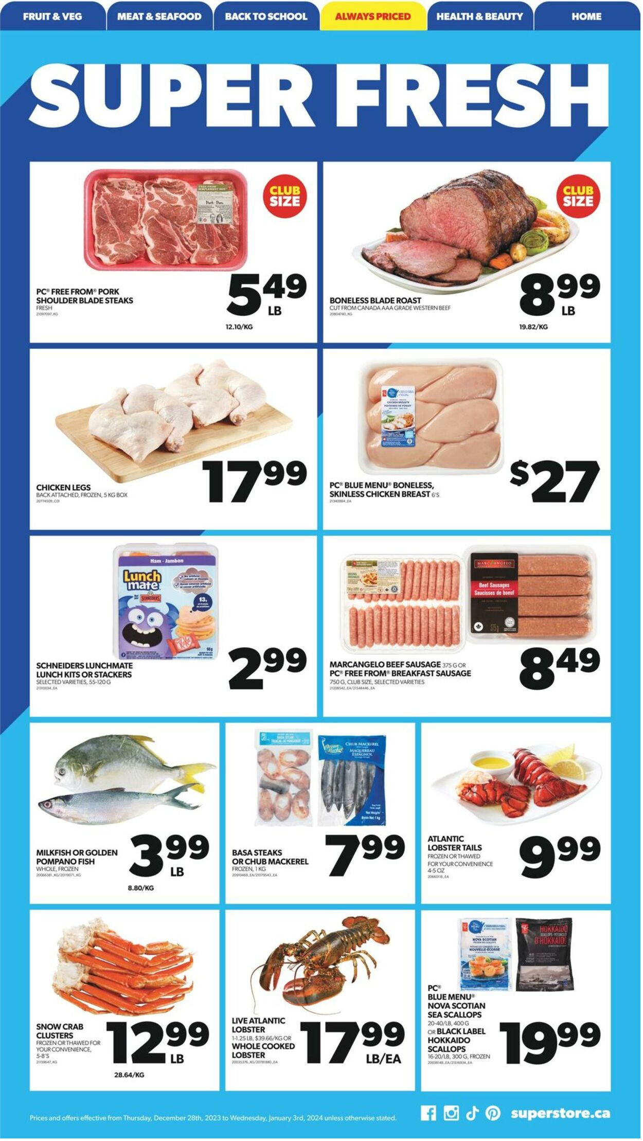 Flyer Real Canadian Superstore 28.12.2023 - 03.01.2024