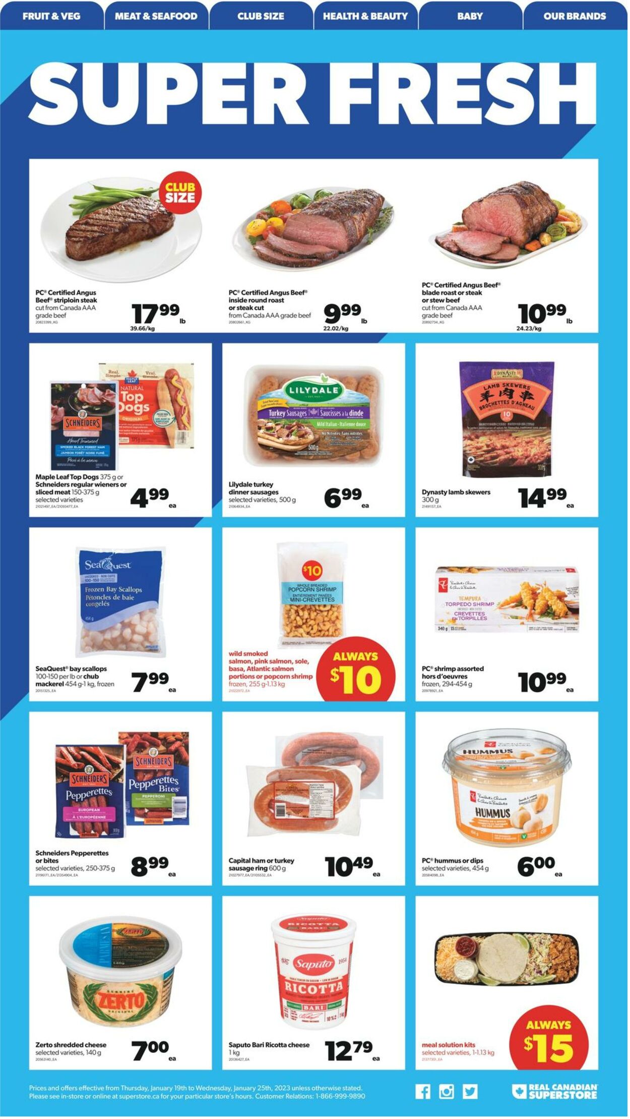 Flyer Real Canadian Superstore 19.01.2023 - 25.01.2023