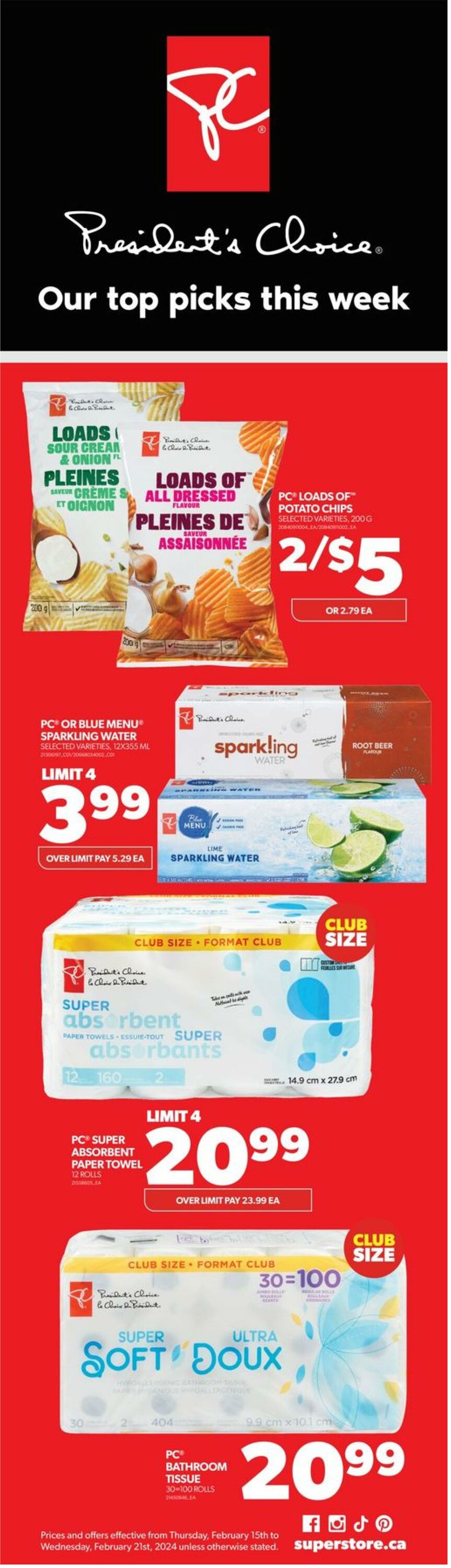 Flyer Real Canadian Superstore 15.02.2024 - 21.02.2024