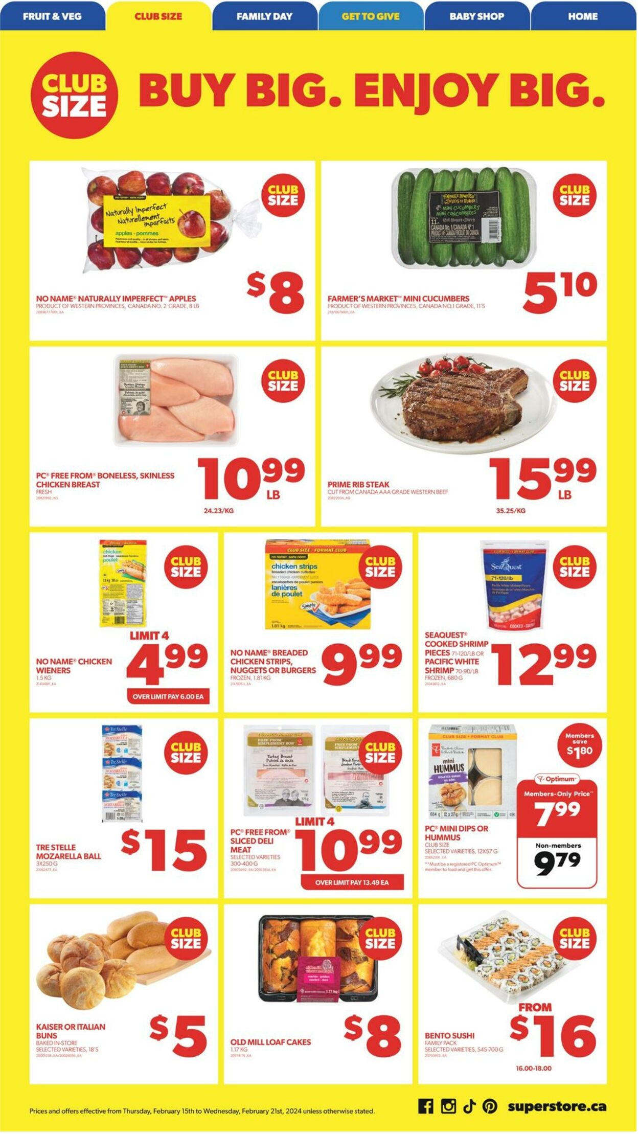 Flyer Real Canadian Superstore 15.02.2024 - 21.02.2024