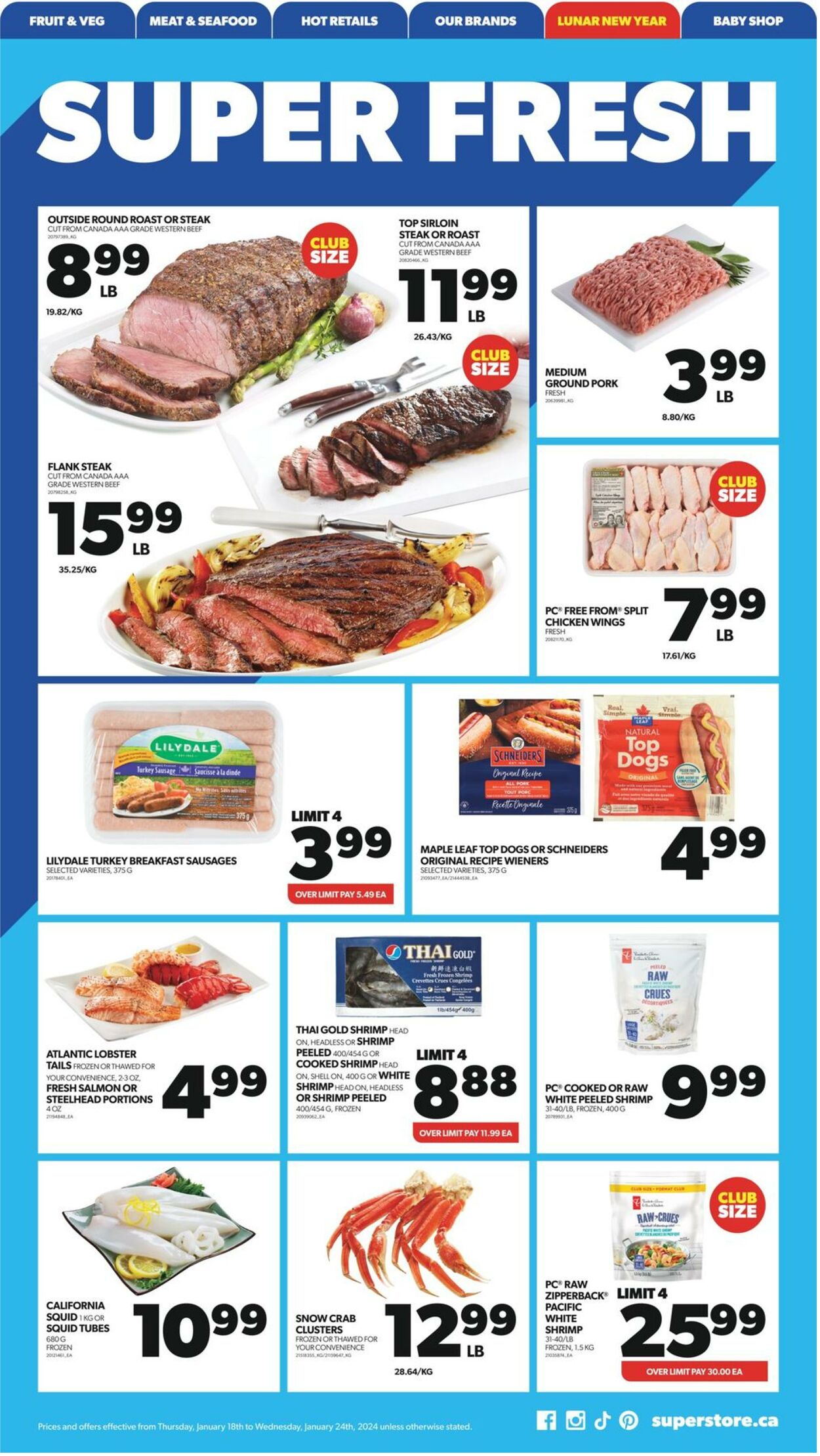 Flyer Real Canadian Superstore 18.01.2024 - 24.01.2024