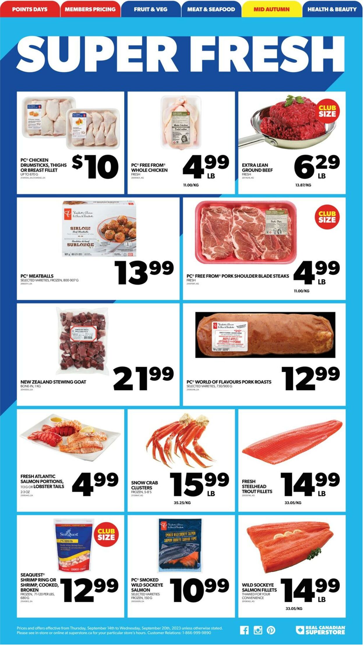 Flyer Real Canadian Superstore 14.09.2023 - 20.09.2023