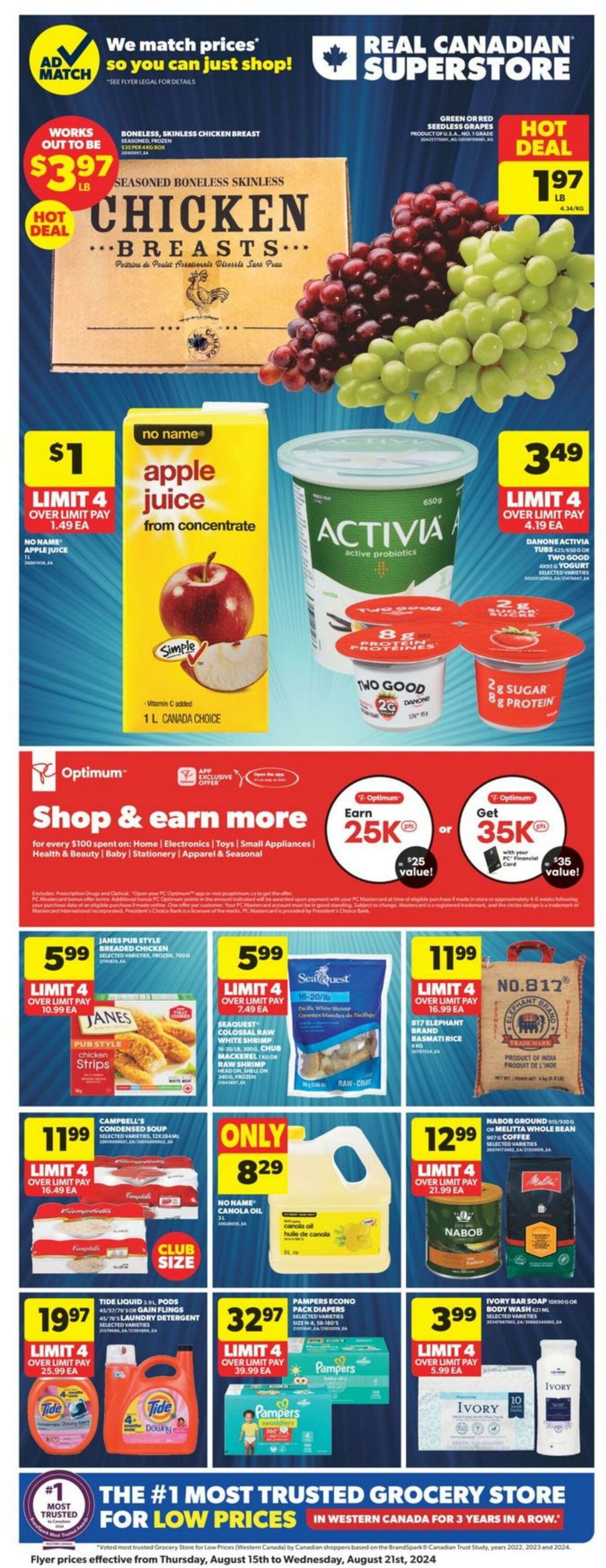 Flyer Real Canadian Superstore 15.08.2024 - 21.08.2024