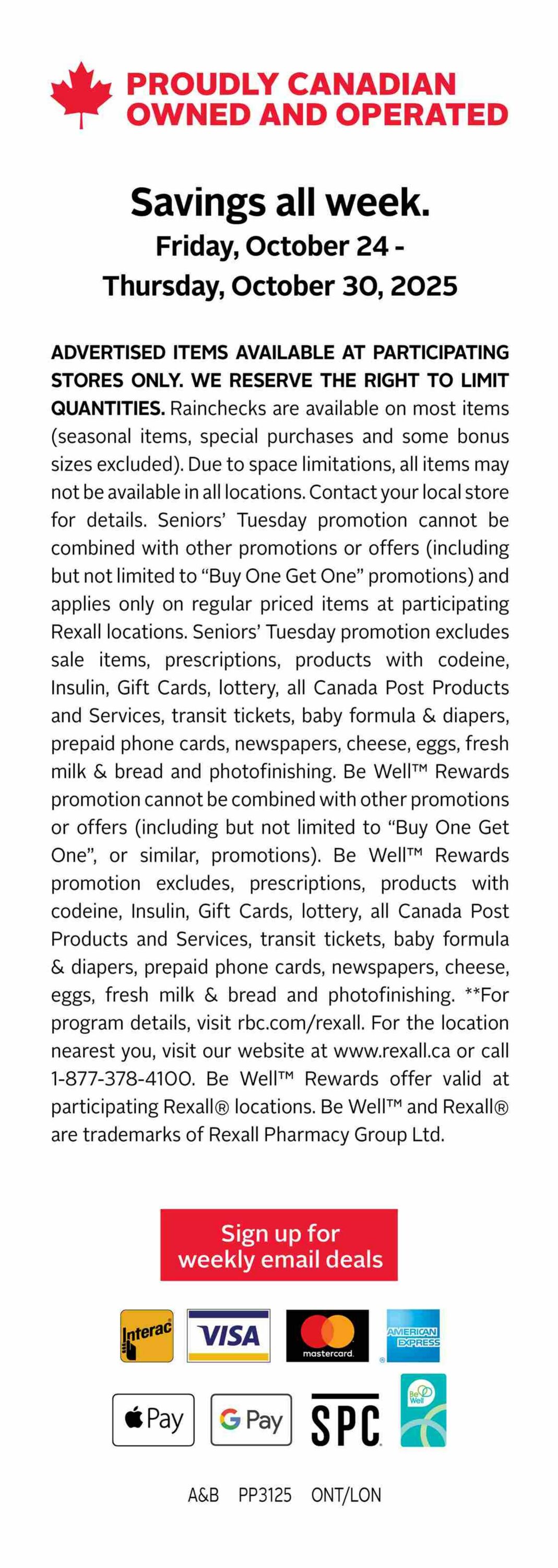 Flyer Rexall 24.10.2025 - 30.10.2025