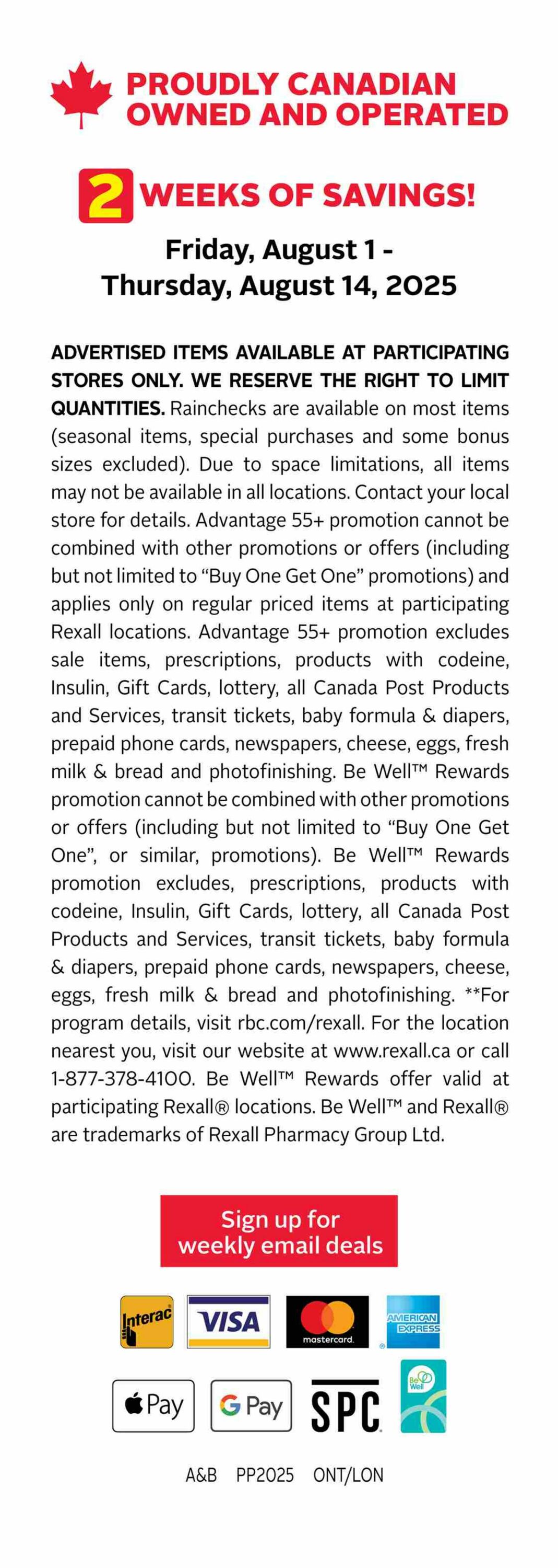 Flyer Rexall 08.08.2025 - 14.08.2025