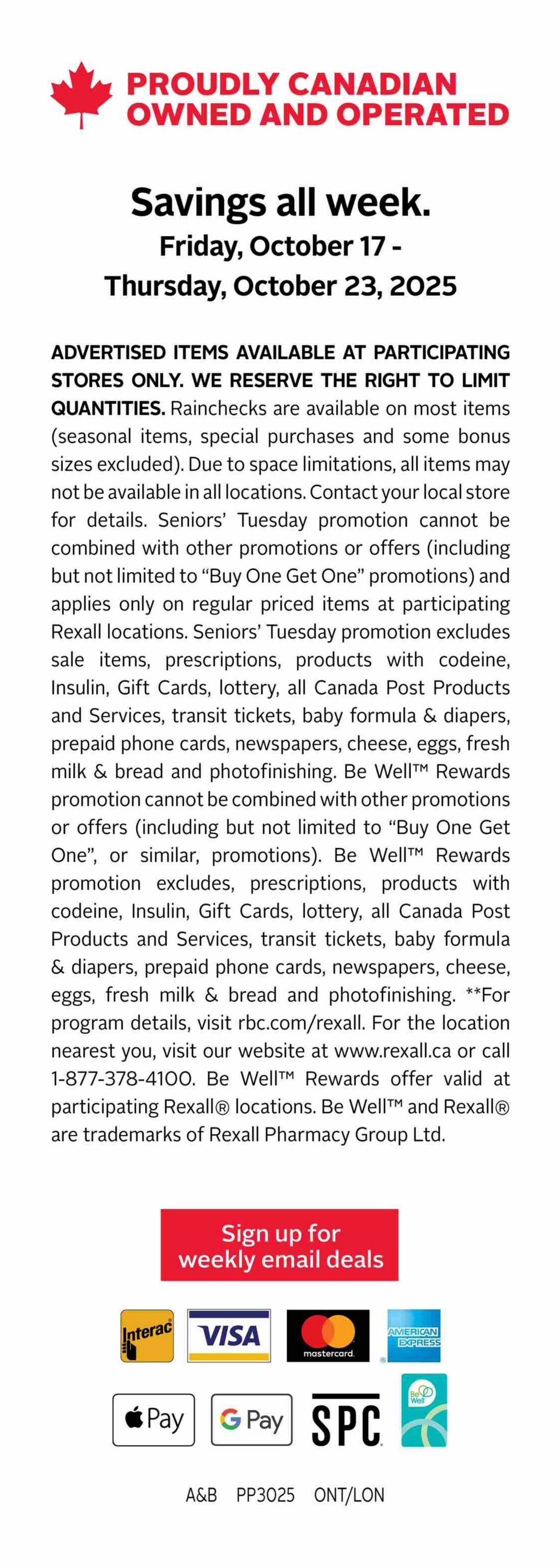 Flyer Rexall 17.10.2025 - 23.10.2025