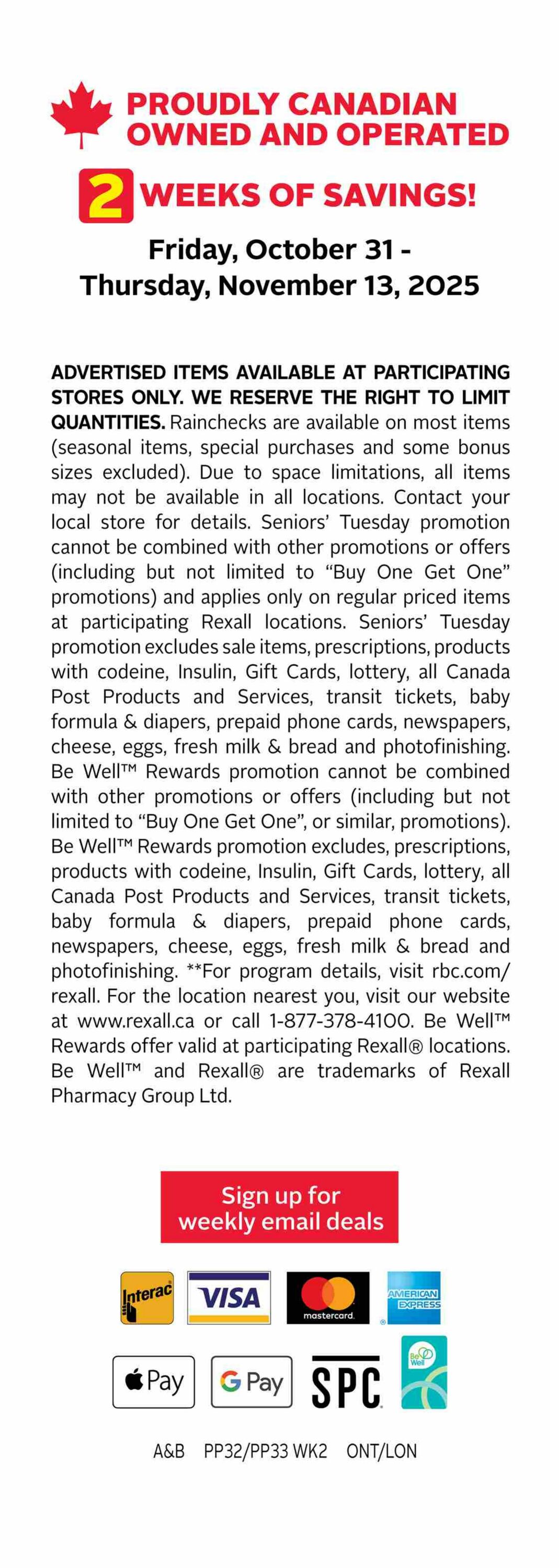 Flyer Rexall 07.11.2025 - 13.11.2025