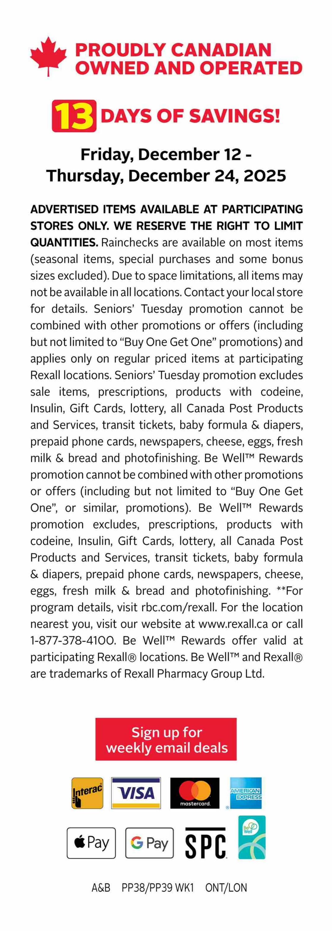 Flyer Rexall 12.12.2025 - 24.12.2025