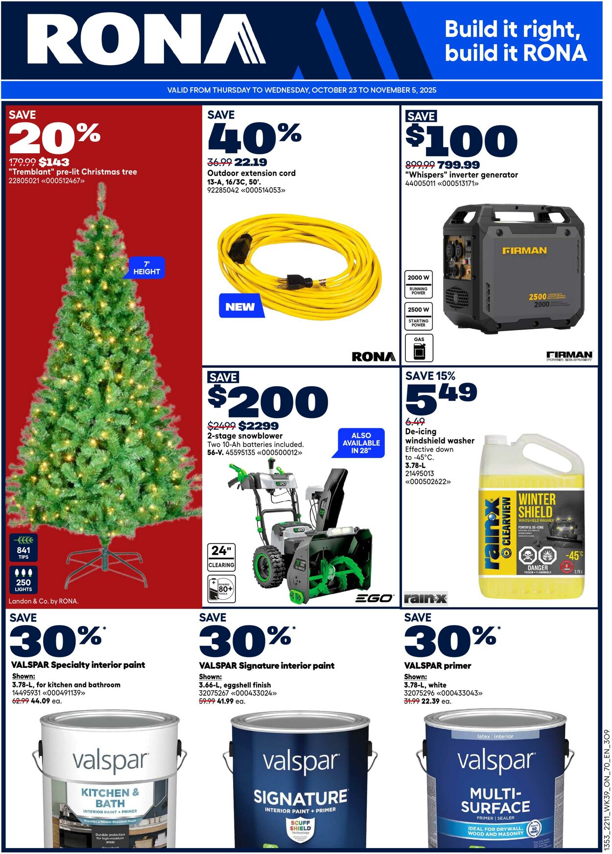 Flyer RONA 23.10.2025 - 05.11.2025