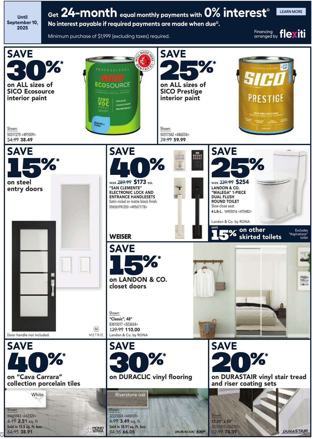 Flyer RONA 04.09.2025 - 10.09.2025