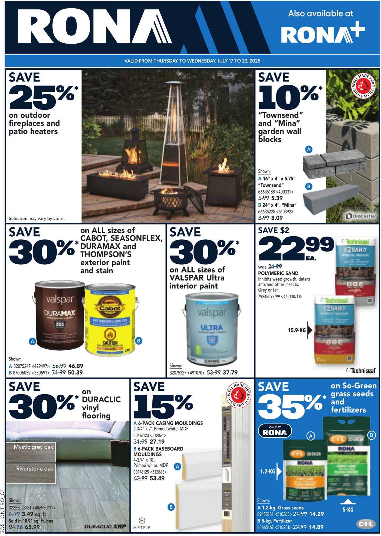 Flyer RONA 17.07.2025 - 23.07.2025