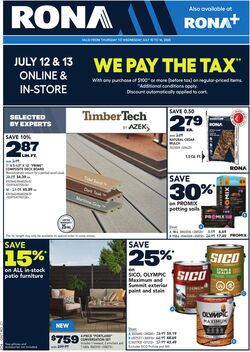 Flyer RONA 10.07.2025 - 16.07.2025
