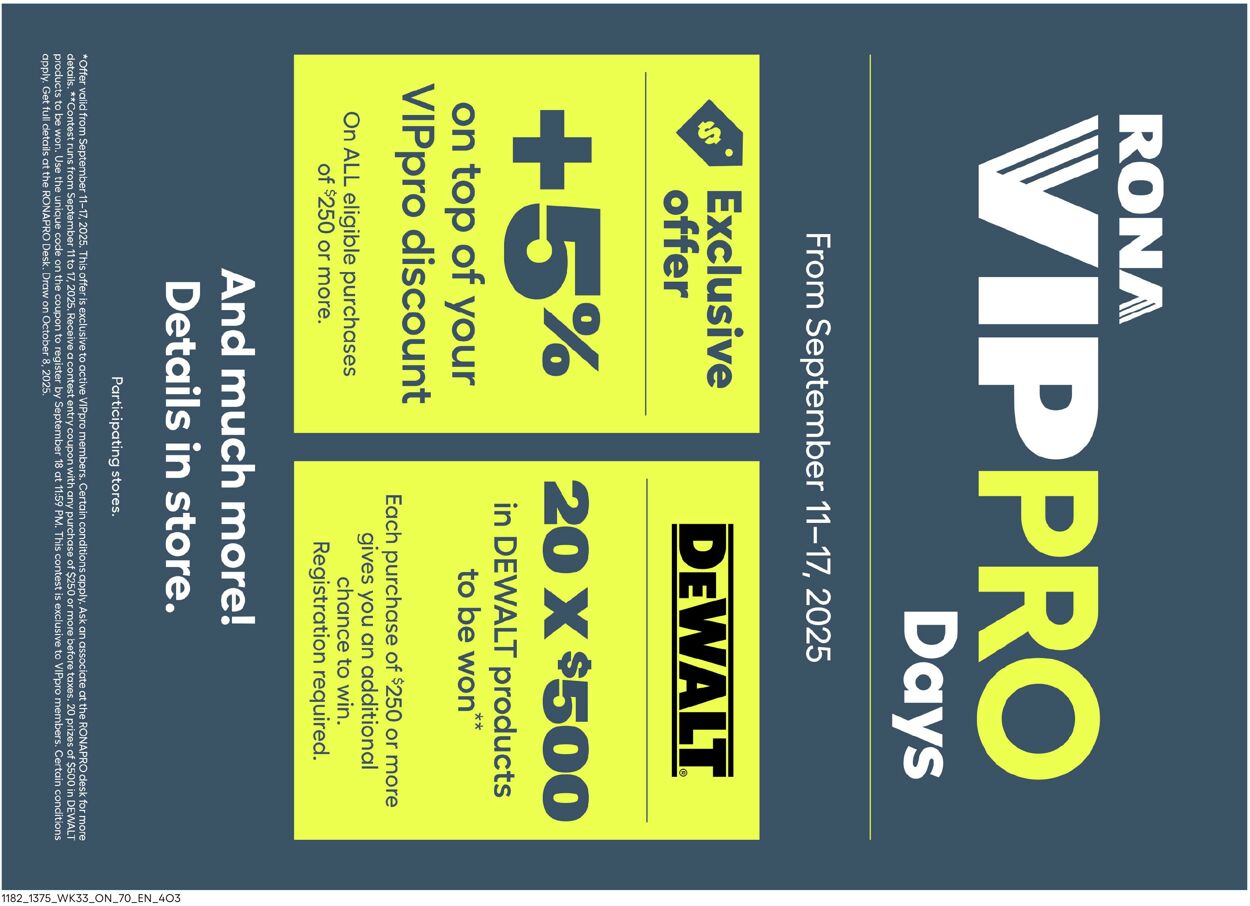 Flyer RONA 11.09.2025 - 24.09.2025