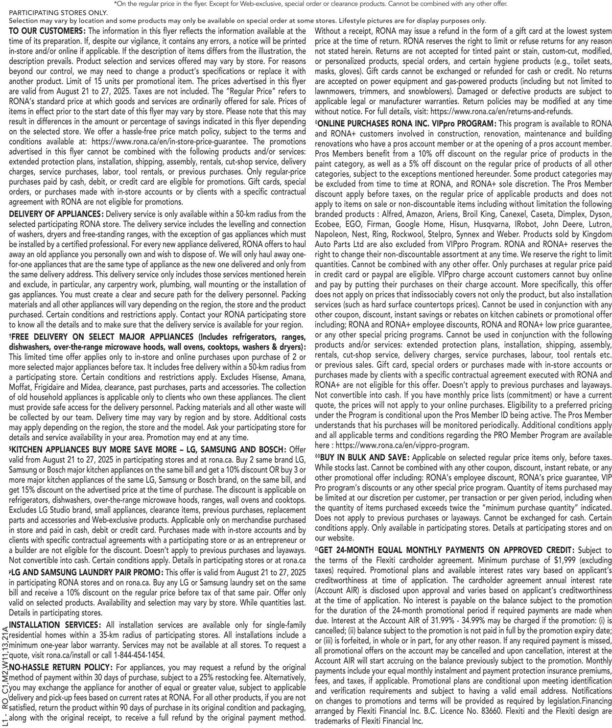 Flyer RONA 21.08.2025 - 27.08.2025