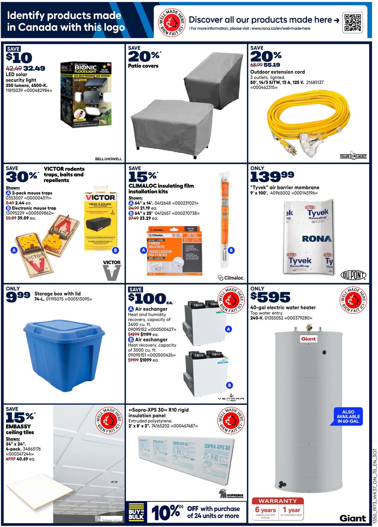 Flyer RONA 09.10.2025 - 22.10.2025