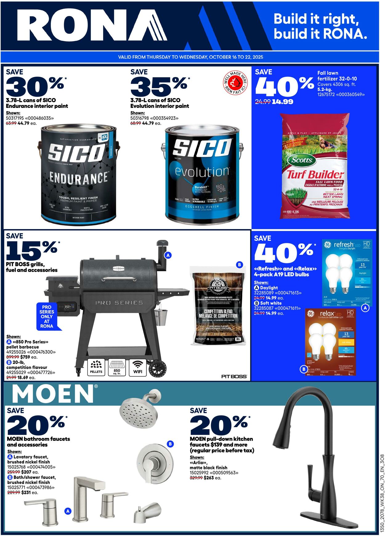 Flyer RONA 09.10.2025 - 22.10.2025