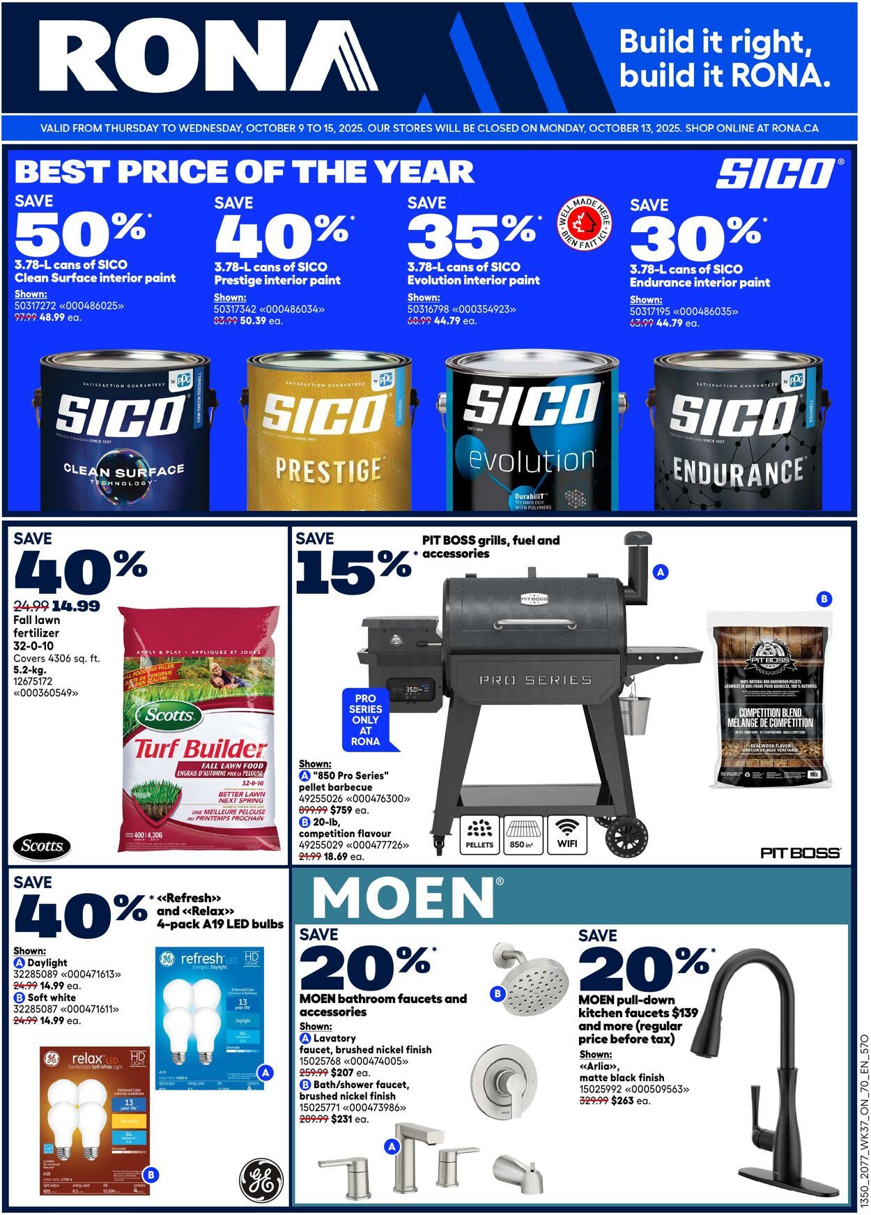 Flyer RONA 09.10.2025 - 22.10.2025