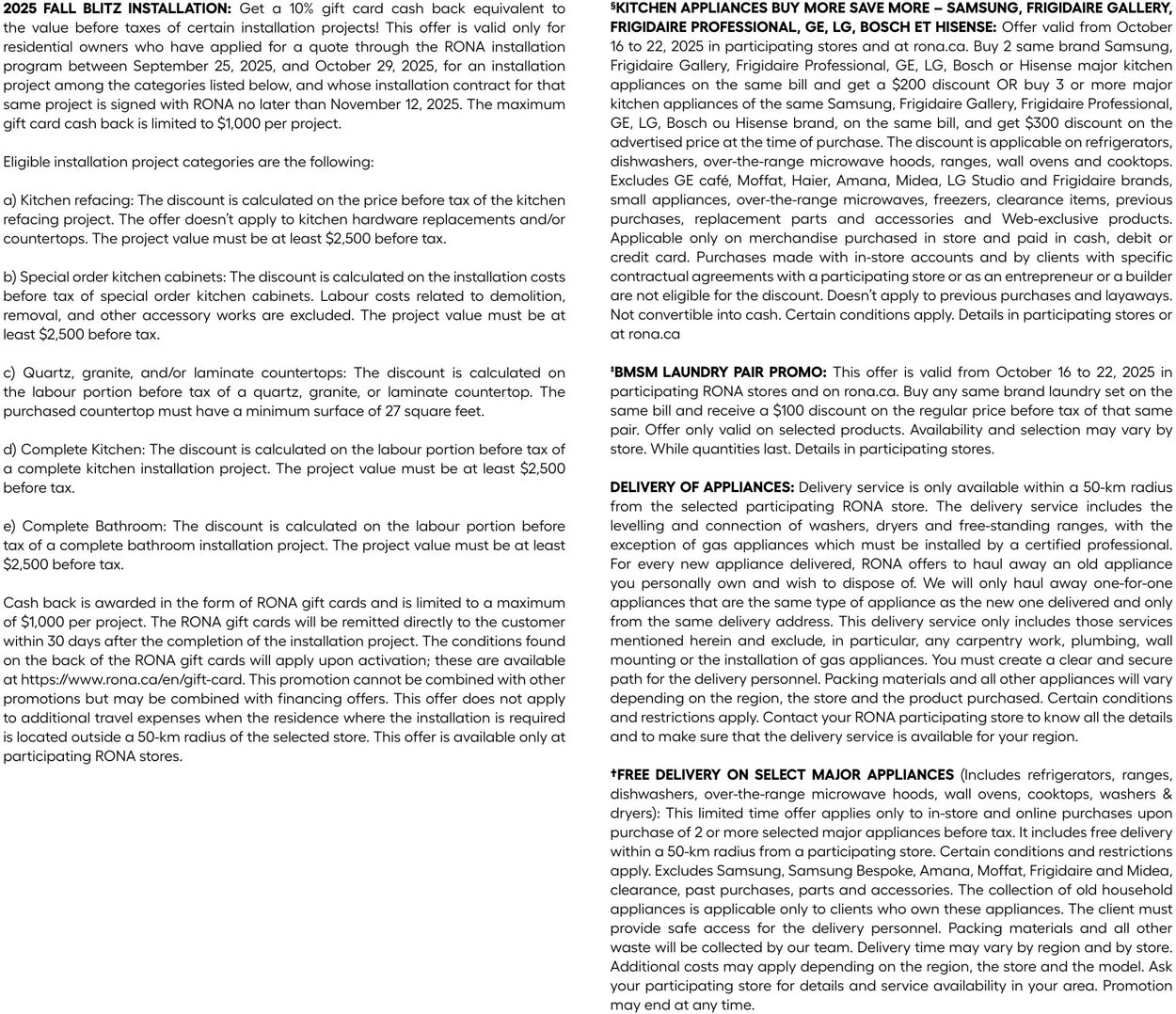 Flyer RONA 09.10.2025 - 22.10.2025
