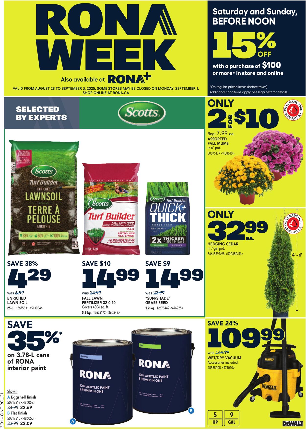 Flyer RONA 28.08.2025 - 03.09.2025