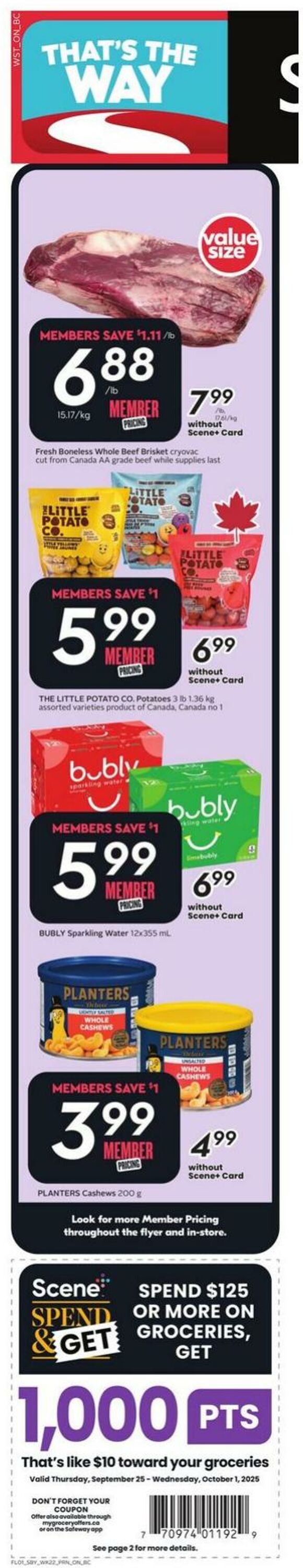 Flyer Safeway 25.09.2025 - 01.10.2025