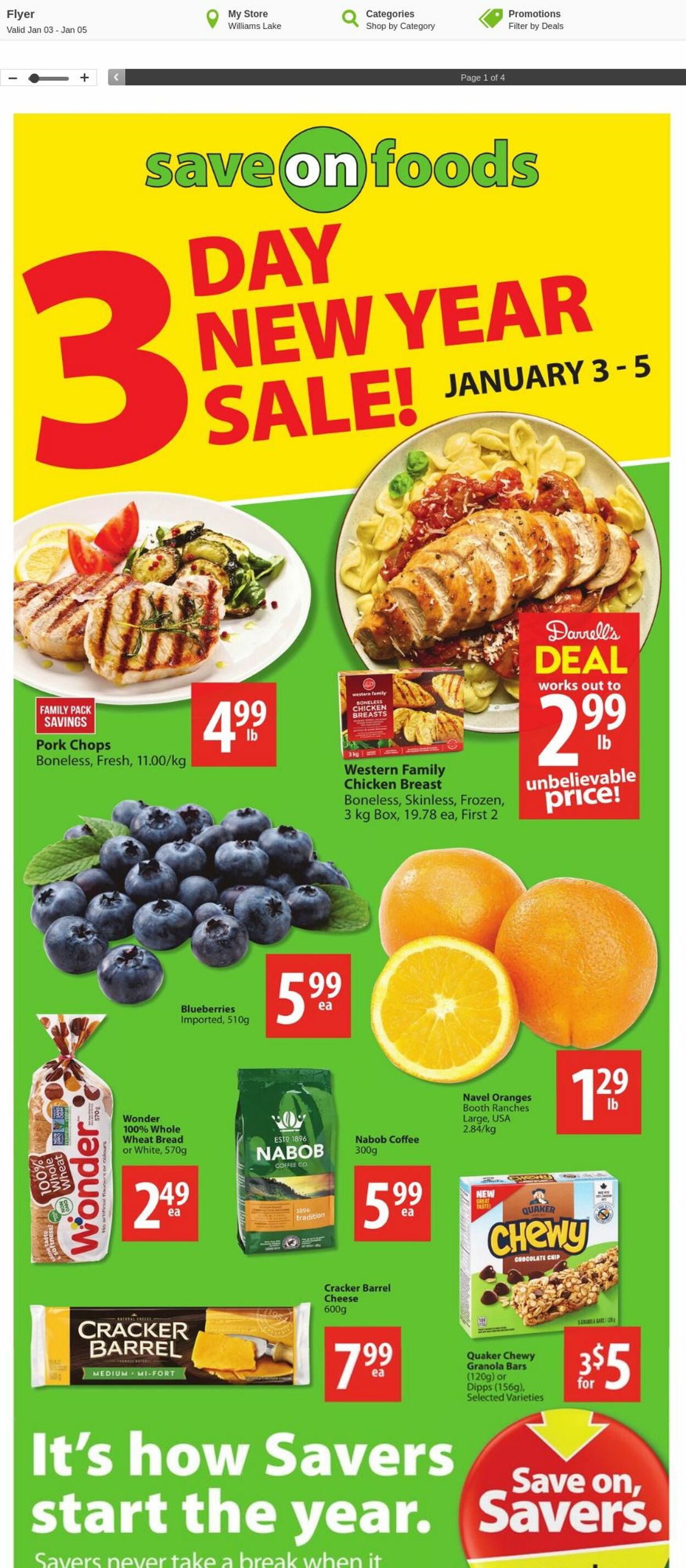 Flyer Save-On-Foods 03.01.2022 - 05.01.2022