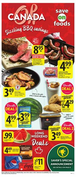 Flyer Save-On-Foods 30.06.2022 - 06.07.2022