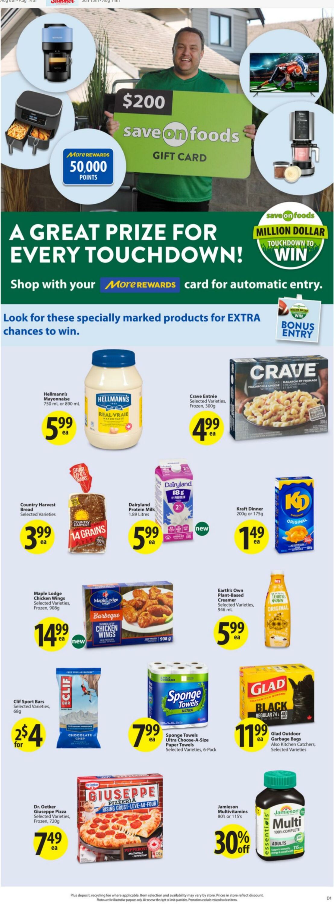 Flyer Save-On-Foods 15.08.2024 - 21.08.2024