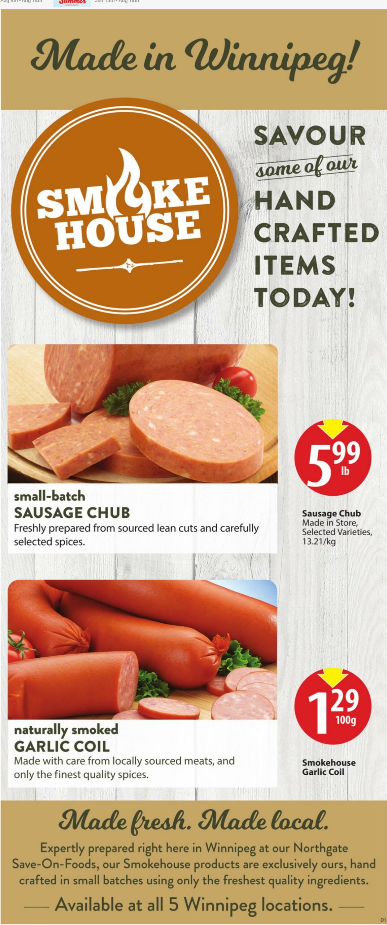 Flyer Save-On-Foods 15.08.2024 - 21.08.2024