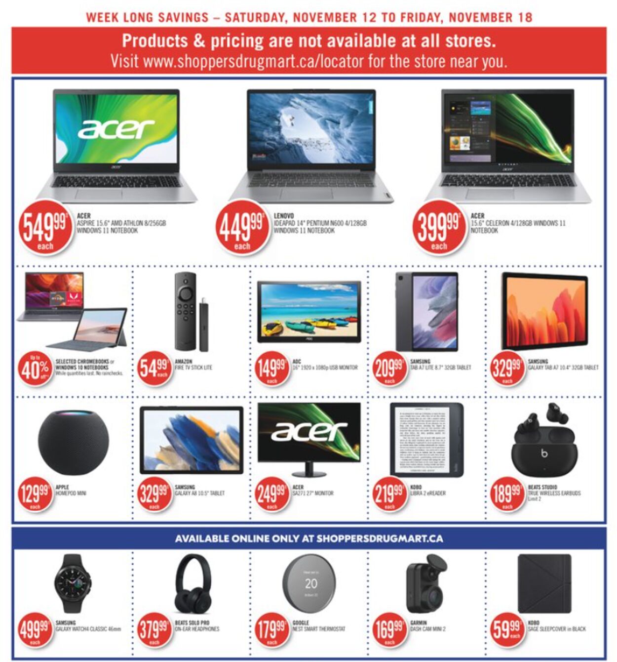 Flyer Shoppers Drug Mart 12.11.2022 - 18.11.2022