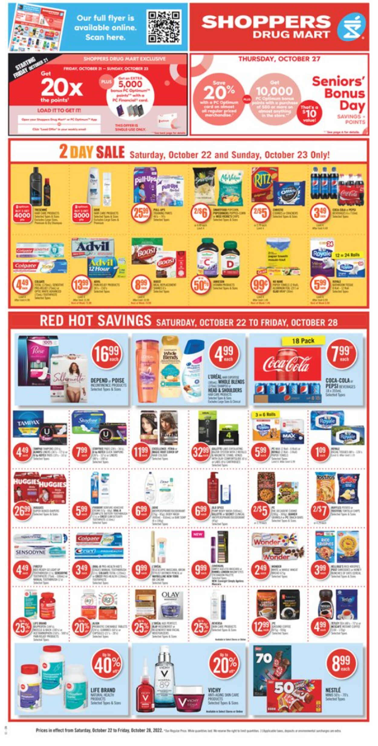 Flyer Shoppers Drug Mart 22.10.2022 - 28.10.2022