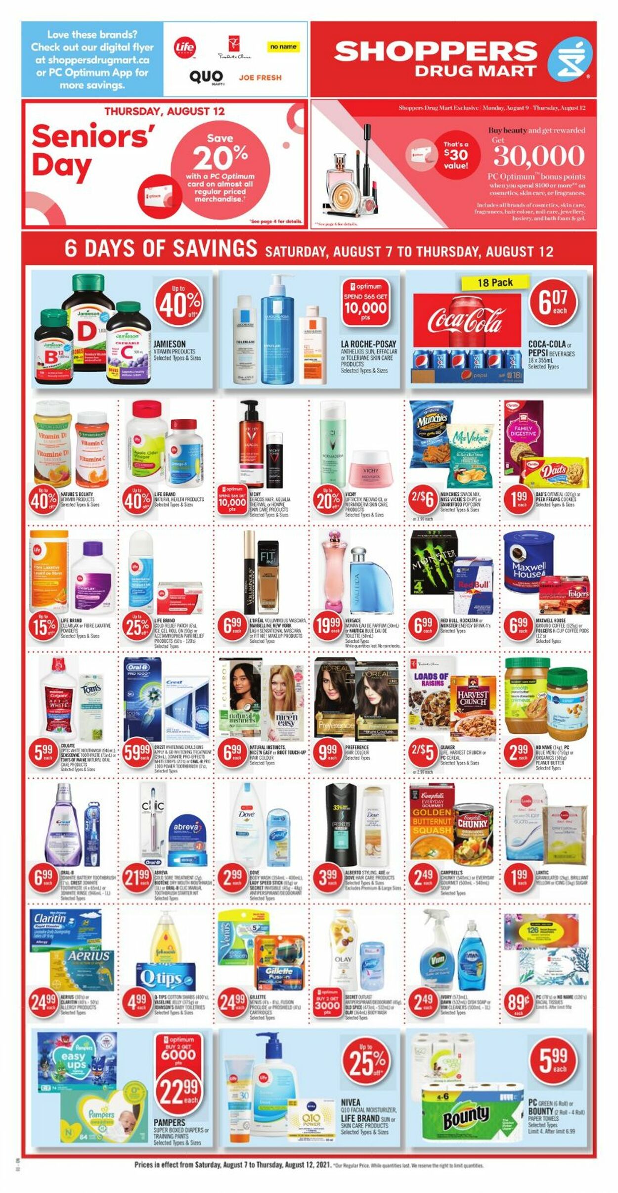 Flyer Shoppers Drug Mart 07.08.2021 - 12.08.2021