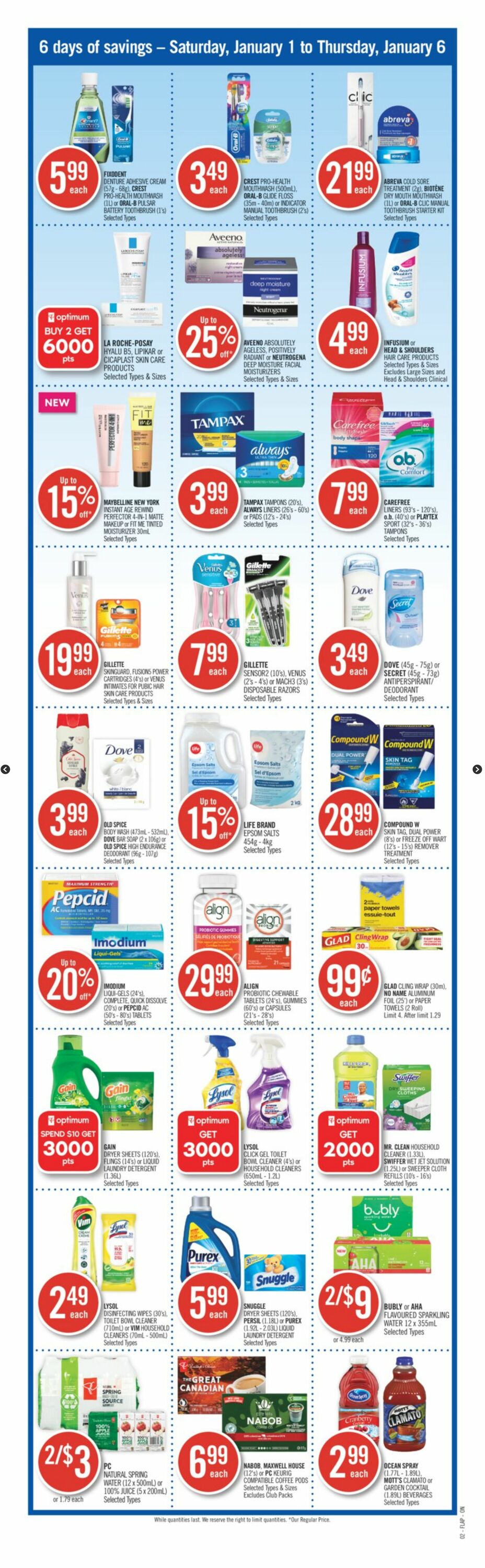 Flyer Shoppers Drug Mart 01.01.2022 - 06.01.2022