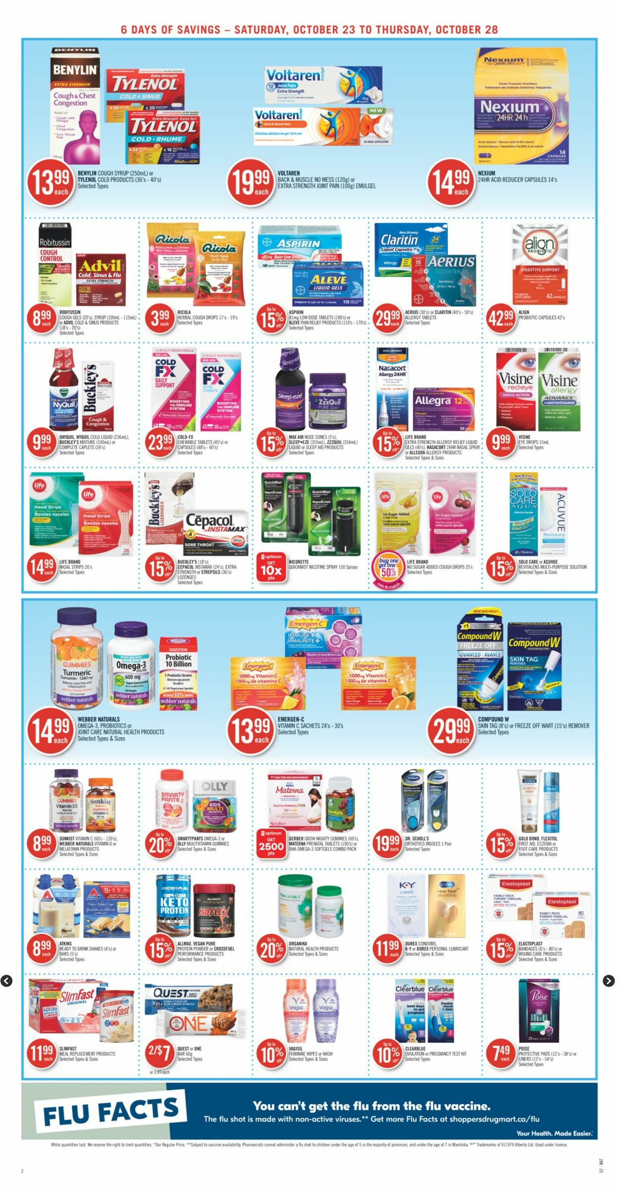 Flyer Shoppers Drug Mart 23.10.2021 - 28.10.2021