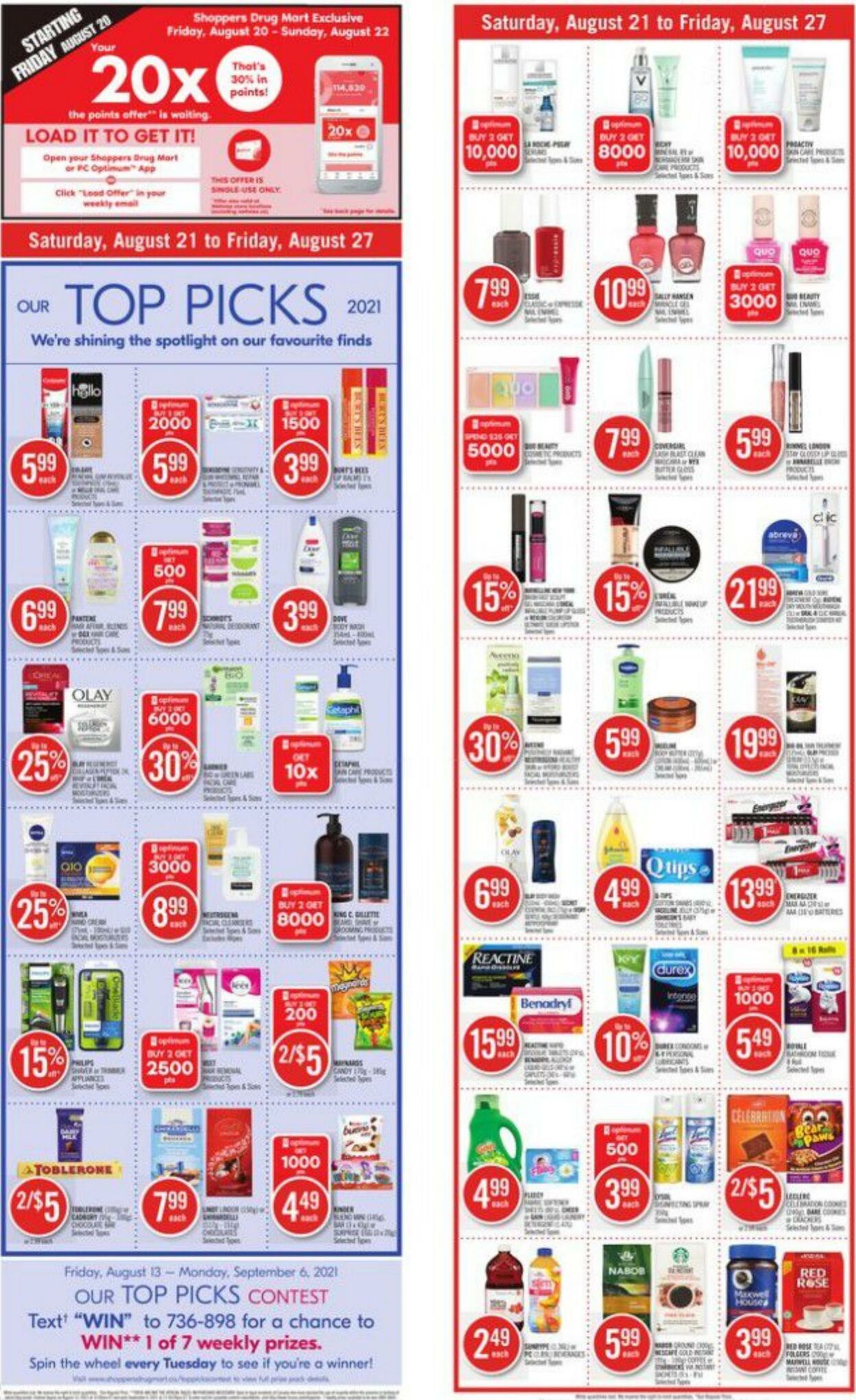 Flyer Shoppers Drug Mart 21.08.2021 - 27.08.2021