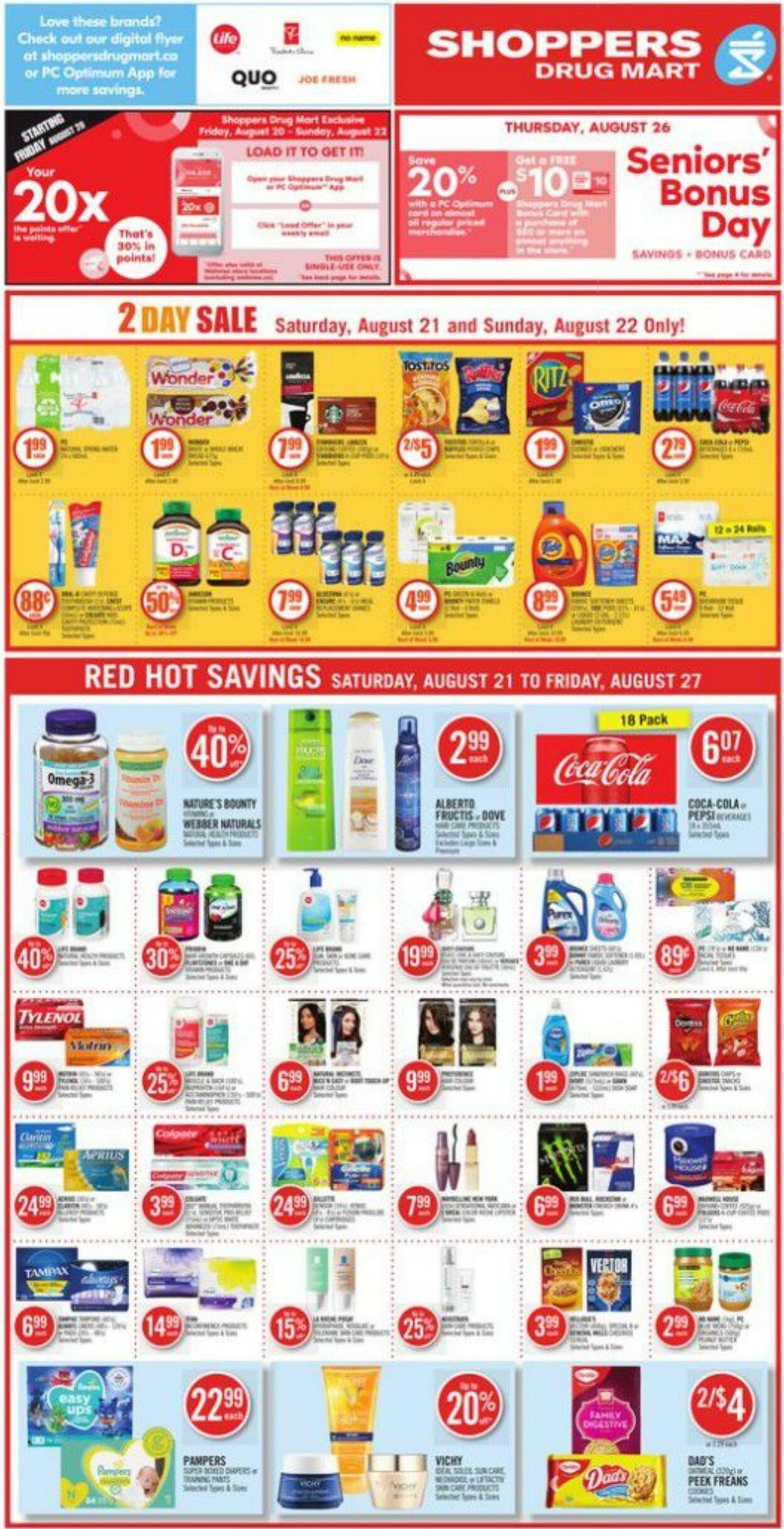 Flyer Shoppers Drug Mart 21.08.2021 - 27.08.2021