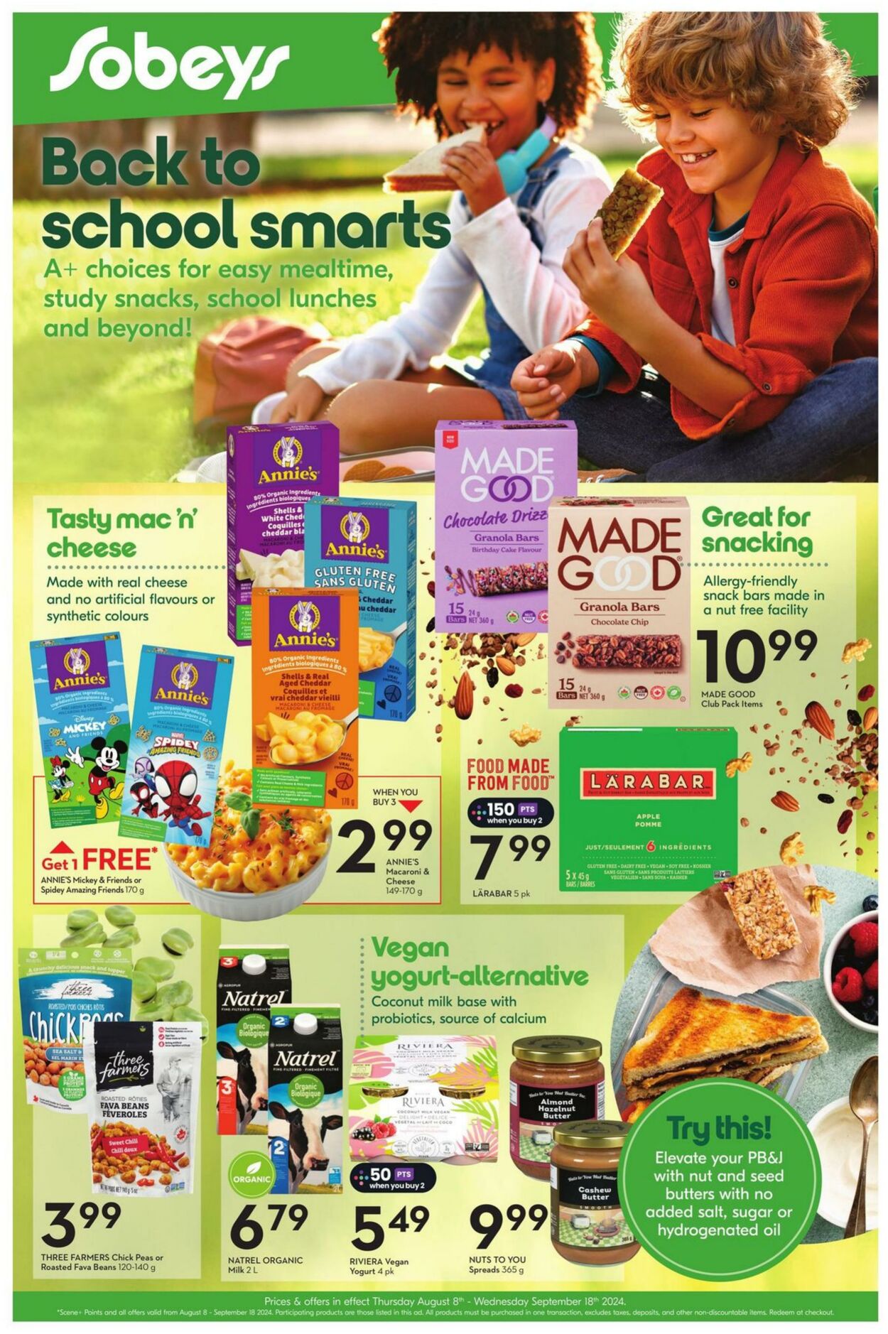 Flyer Sobeys 08.08.2024 - 18.09.2024