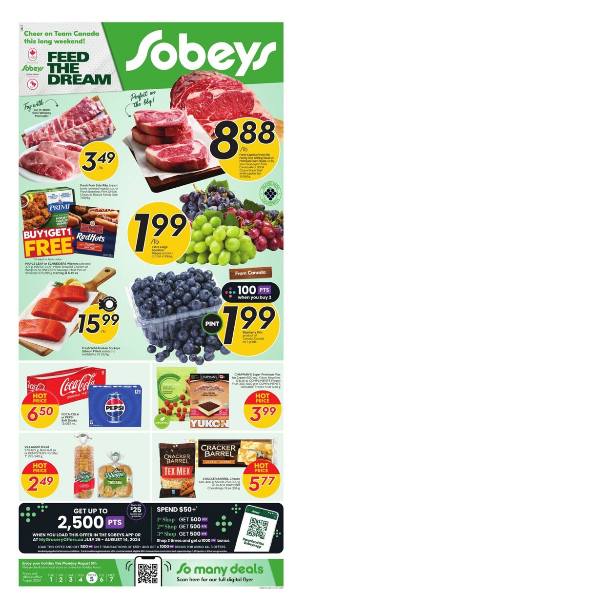 Flyer Sobeys 01.08.2024 - 07.08.2024