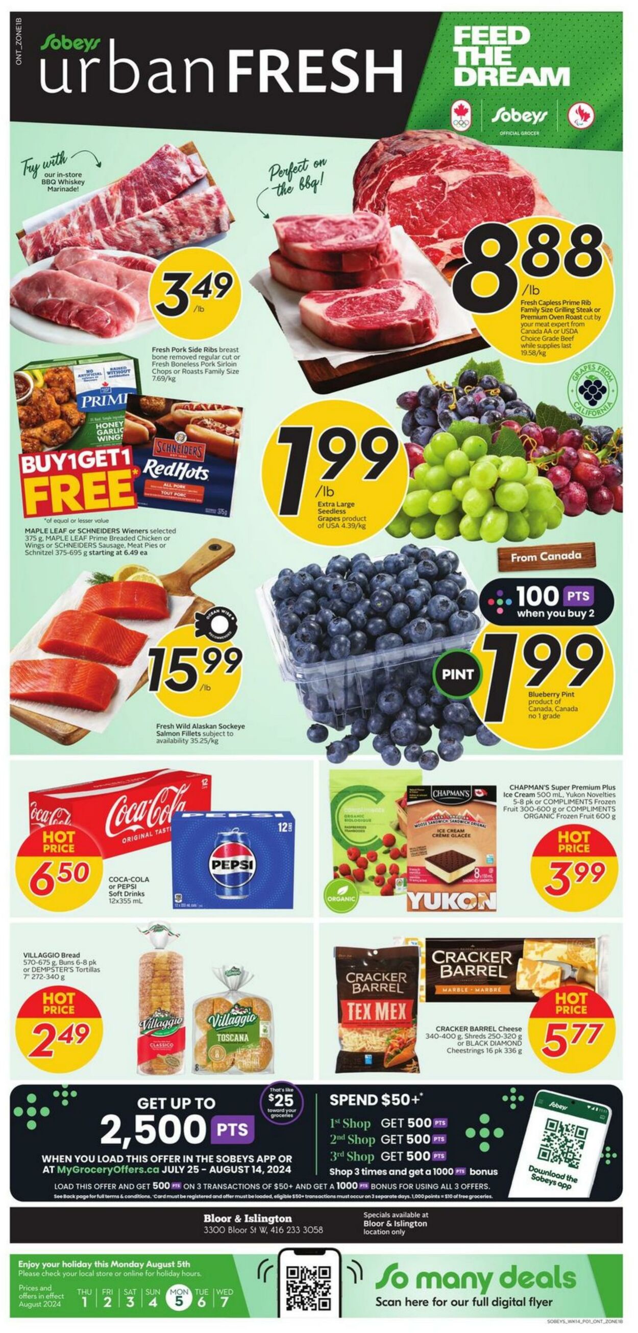 Flyer Sobeys 01.08.2024 - 07.08.2024