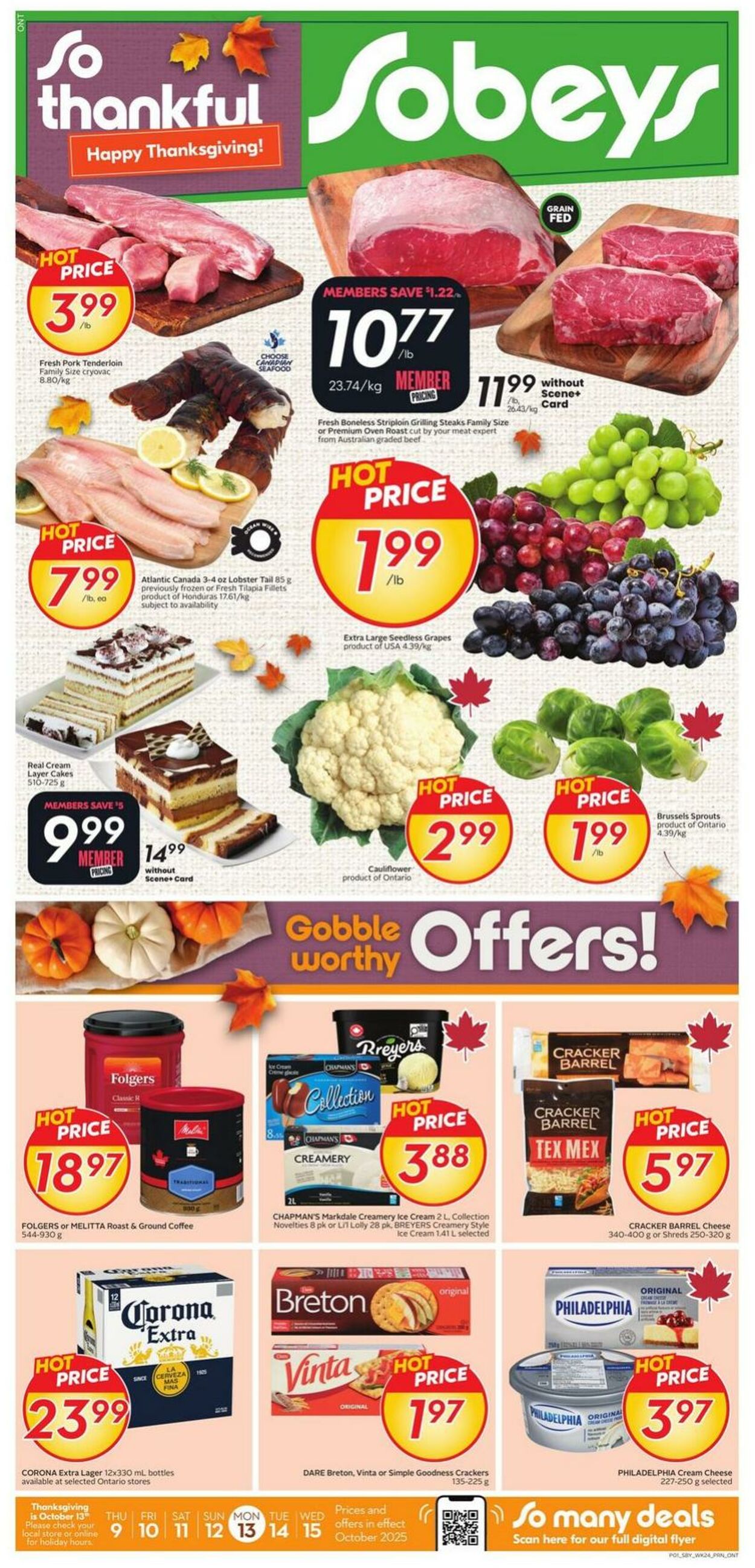 Flyer Sobeys 09.10.2025 - 15.10.2025