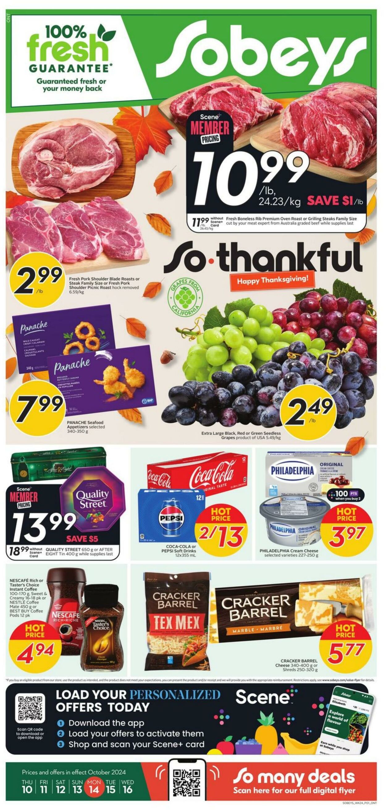 Flyer Sobeys 10.10.2024 - 16.10.2024