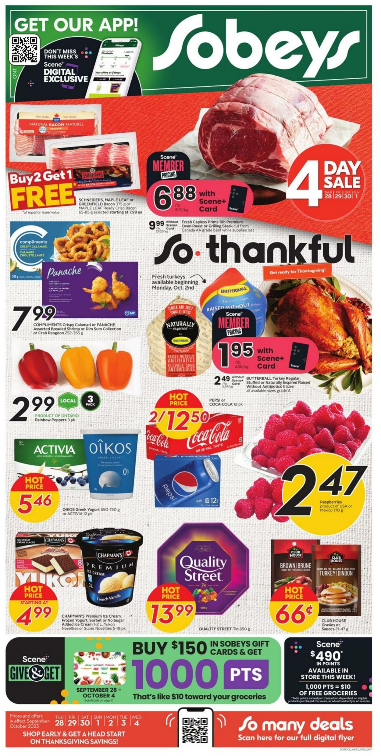 Sobeys Promotional Flyer - Thanksgiving Day - Valid from 28.09 to 04.10 ...