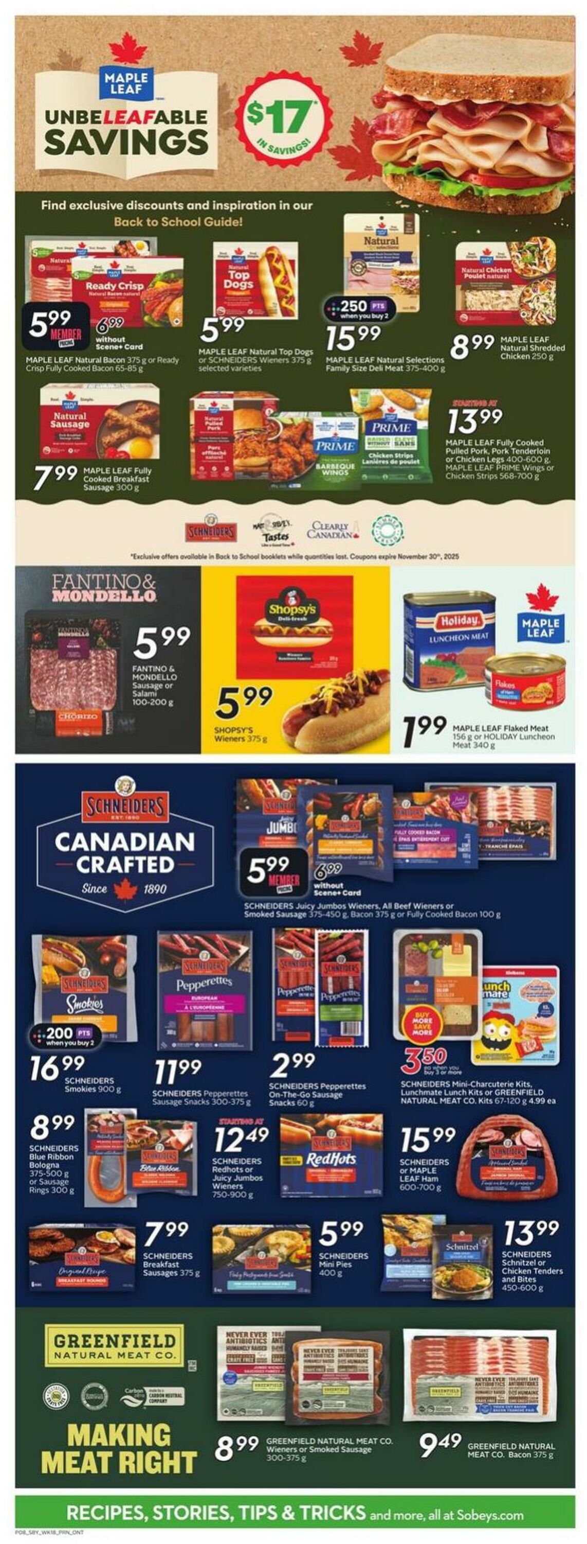 Flyer Sobeys 28.08.2025 - 03.09.2025